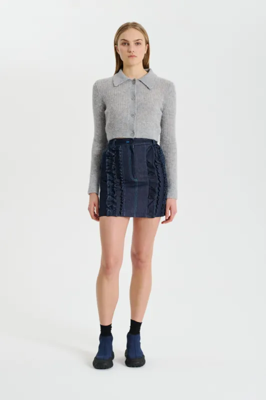 JAQUELINE | CARDIGAN VENUS SOFT KNIT SOFT GREY made by Cecilie Bahnsen