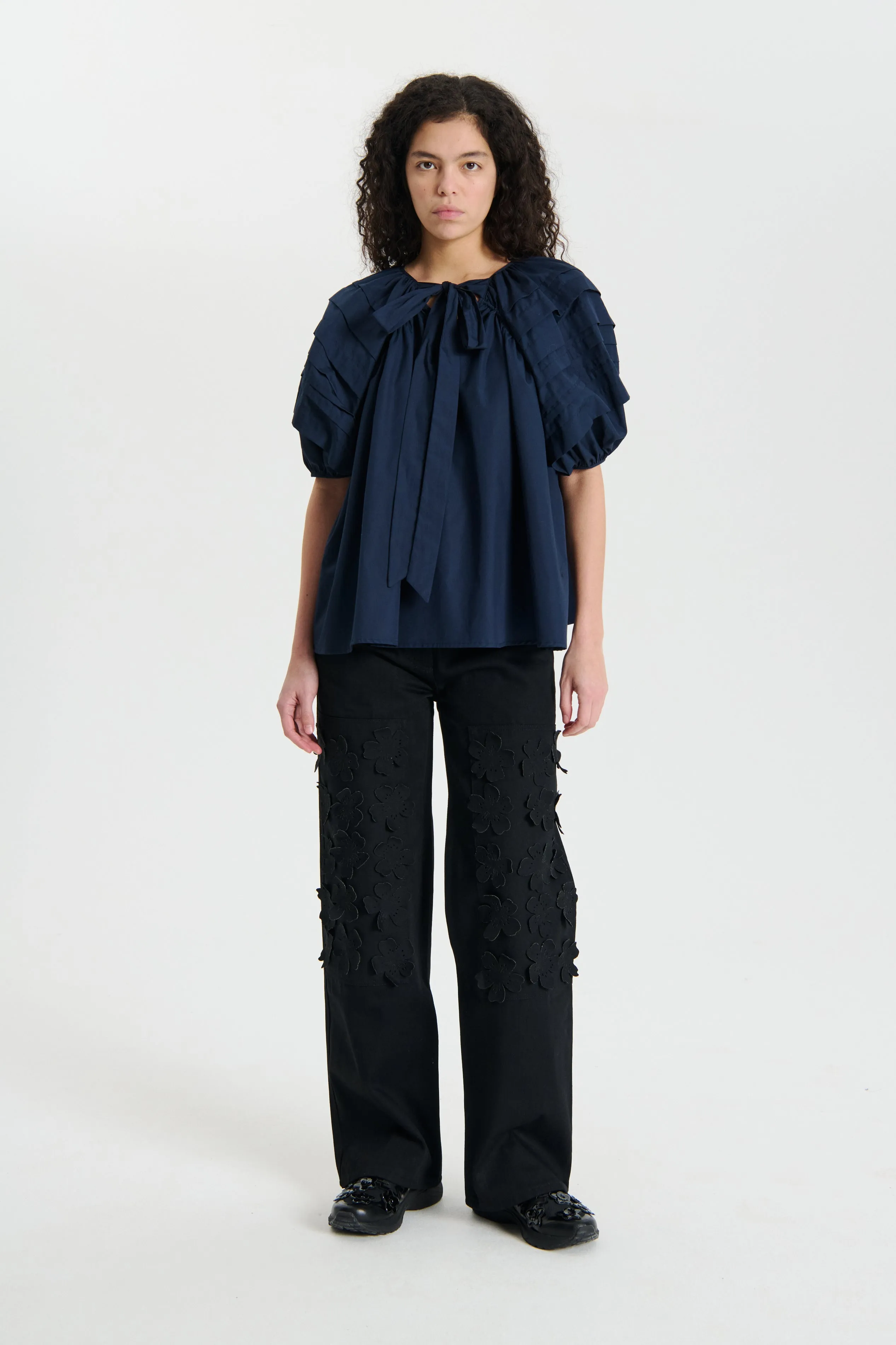 PALOMA | TOP COTTON NAVY sold by Cecilie Bahnsen