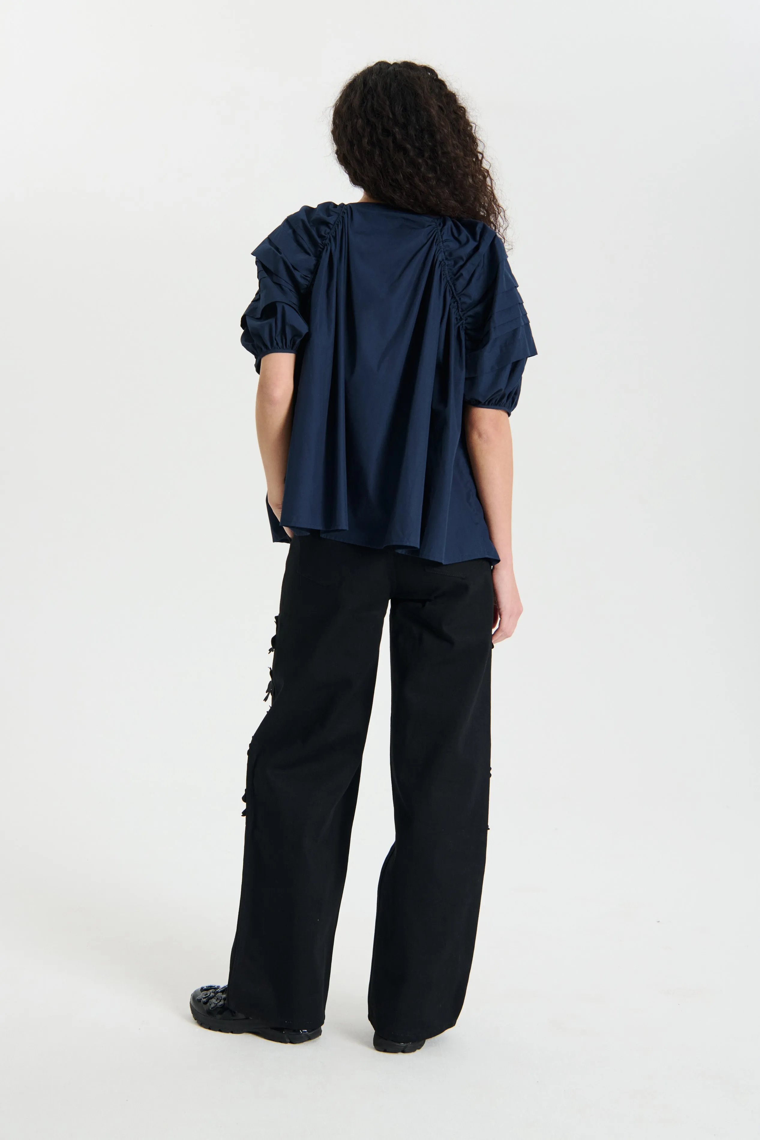 PALOMA | TOP COTTON NAVY sold by Cecilie Bahnsen product image thumbnail 3