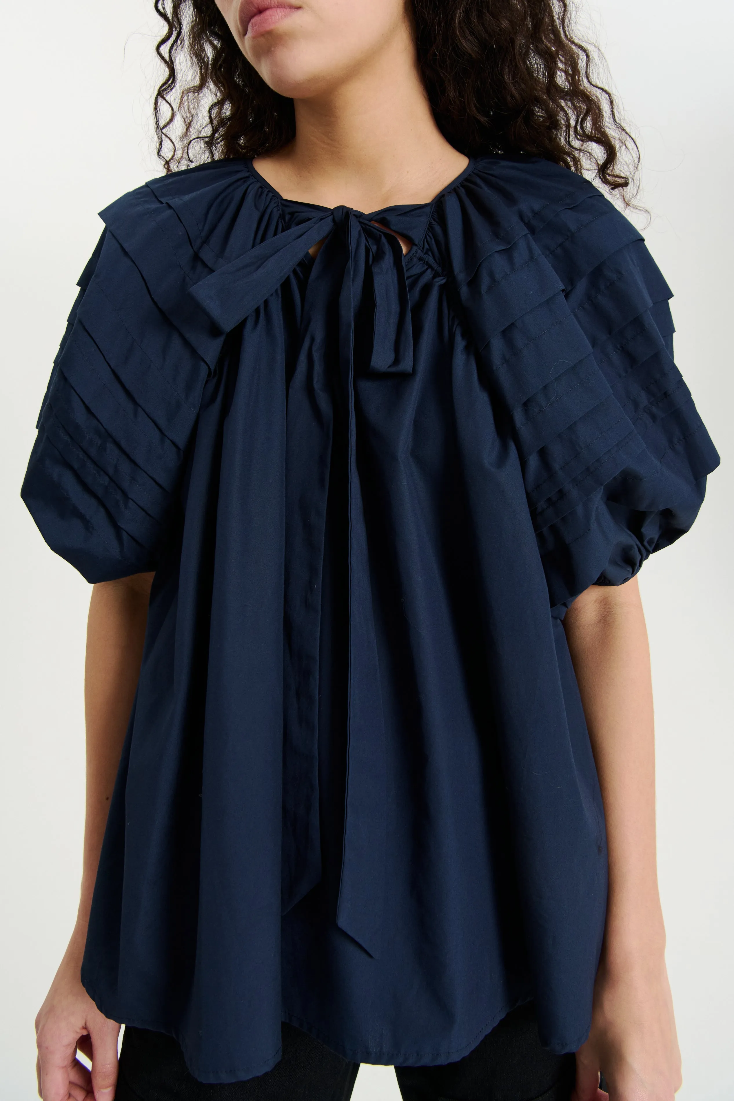 PALOMA | TOP COTTON NAVY sold by Cecilie Bahnsen product image thumbnail 2