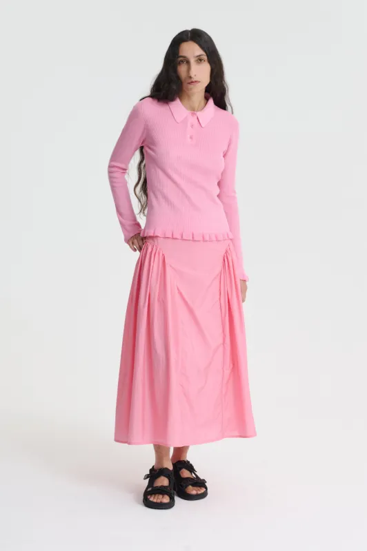 FABIOLA | SKIRT SHIKI LIGHT TAFFETA SORBET made by Cecilie Bahnsen
