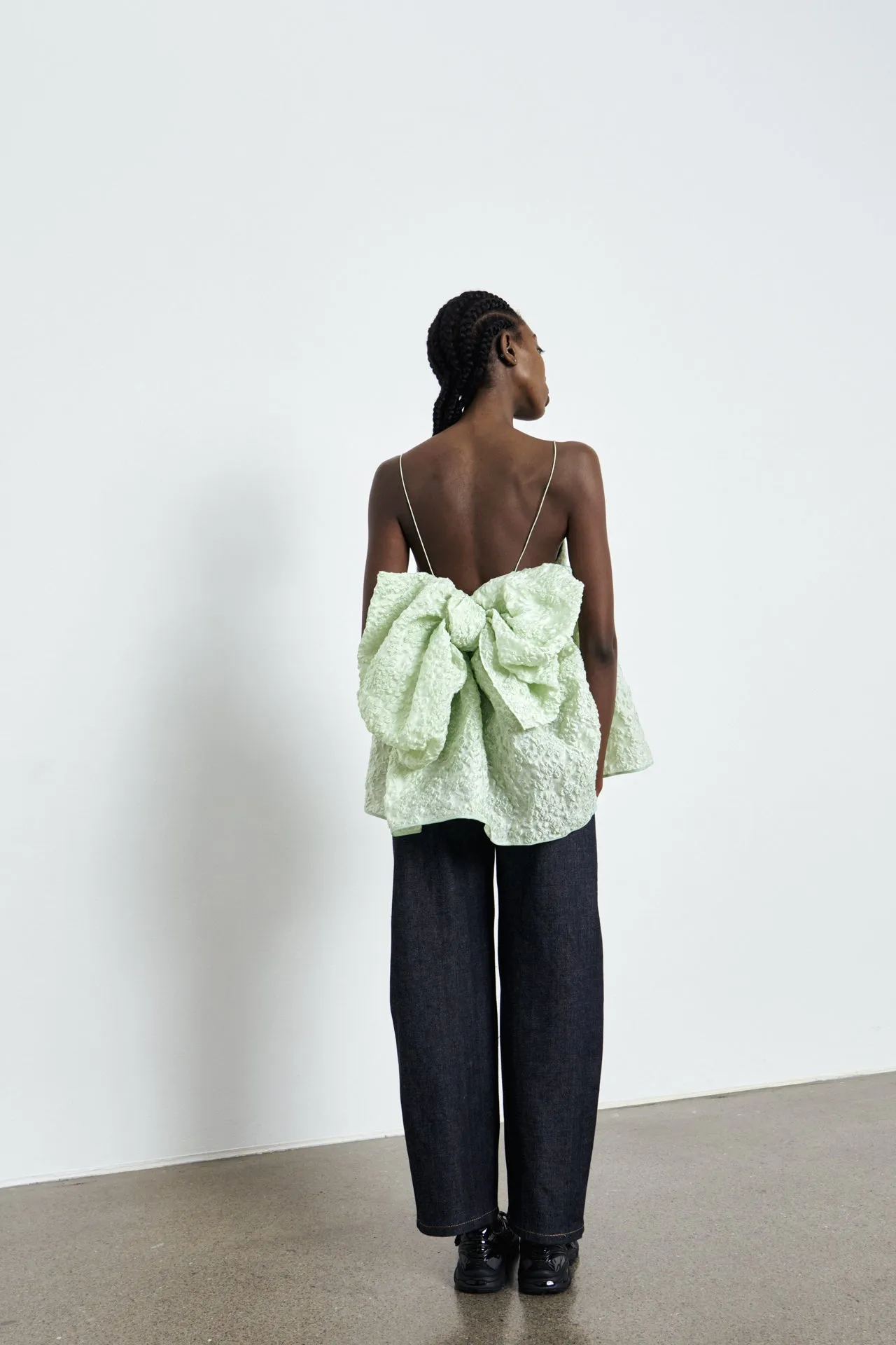 VERONICA | TOP GRASMERE MATELASSE PISTACHIO sold by Cecilie Bahnsen product image thumbnail 3