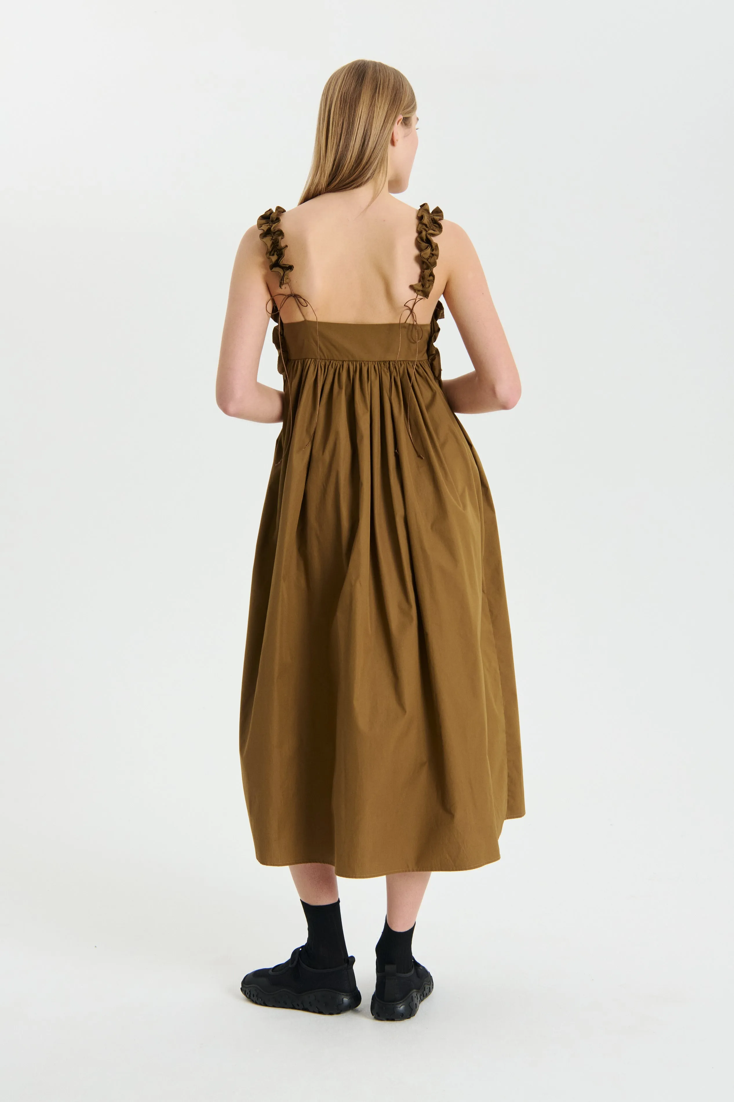 GIOVANNA | DRESS COTTON LIGHT BROWN sold by Cecilie Bahnsen product image thumbnail 2