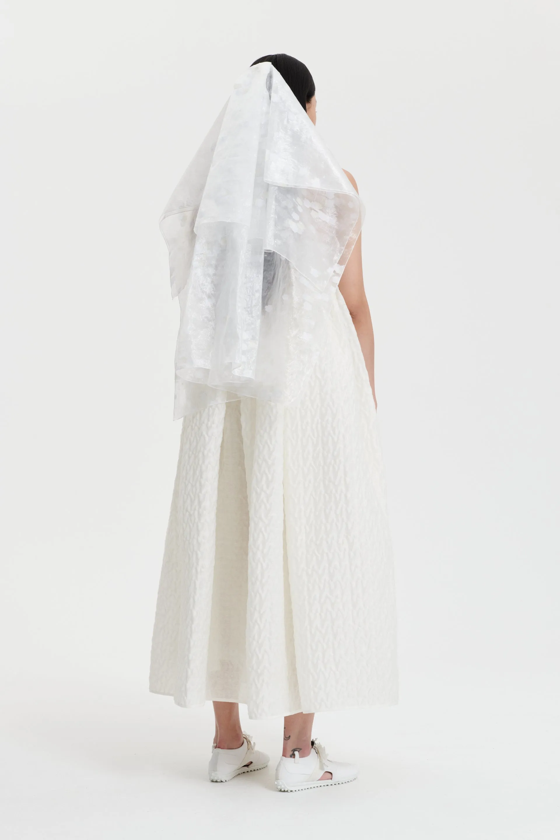 BETH | DRESS LINEN PLISSÉ WHITE BRIDAL sold by Cecilie Bahnsen product image thumbnail 3