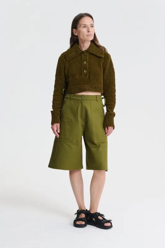ANNIKA | SHORTS | OLIVE GREEN made by Cecilie Bahnsen