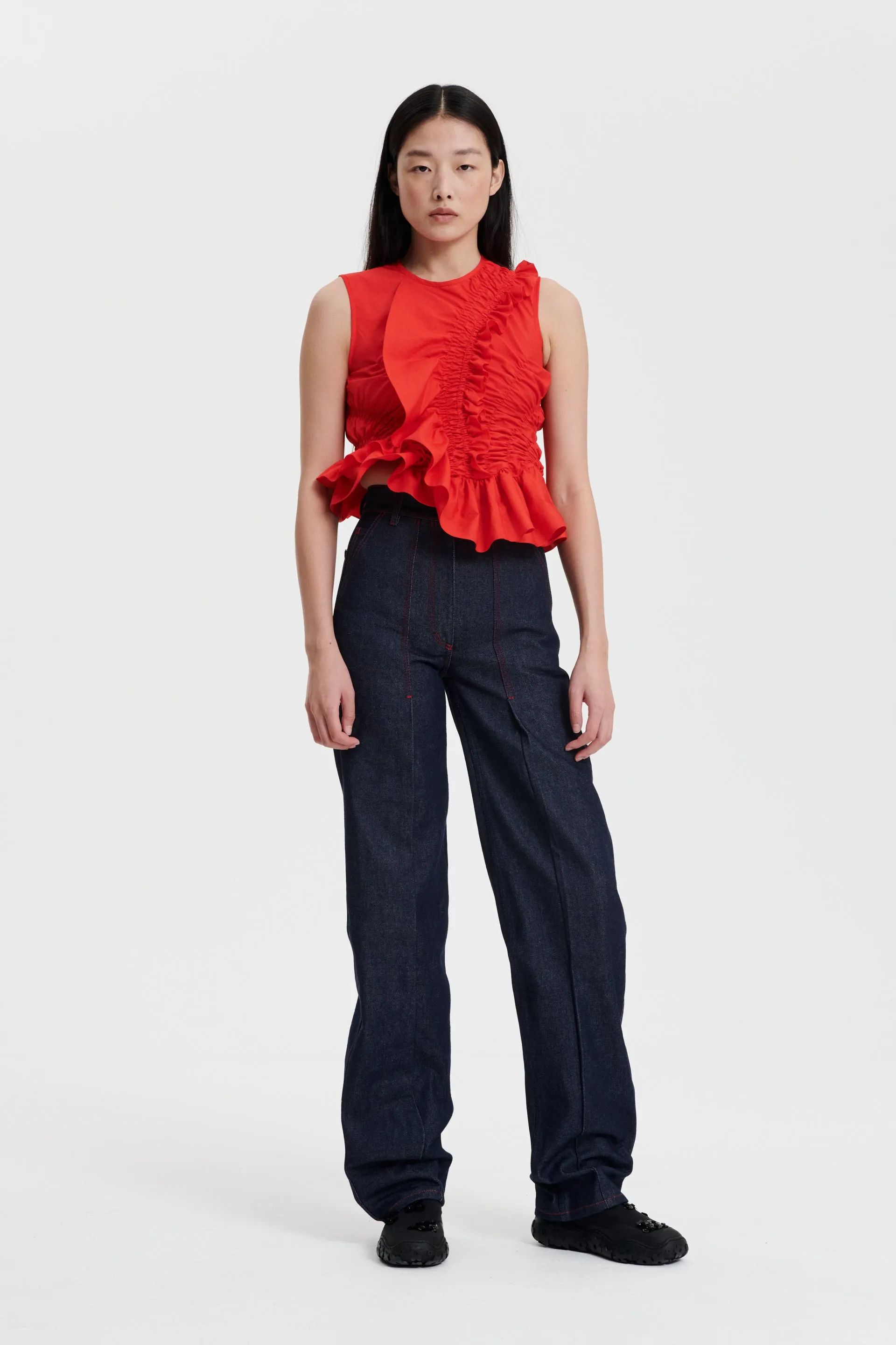 GEO | TOP COTTON POPPY RED sold by Cecilie Bahnsen