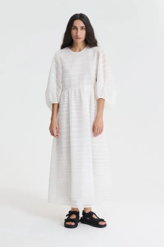 KARMEN | DRESS MAQUIS JACQUARD ECRU sold by Cecilie Bahnsen