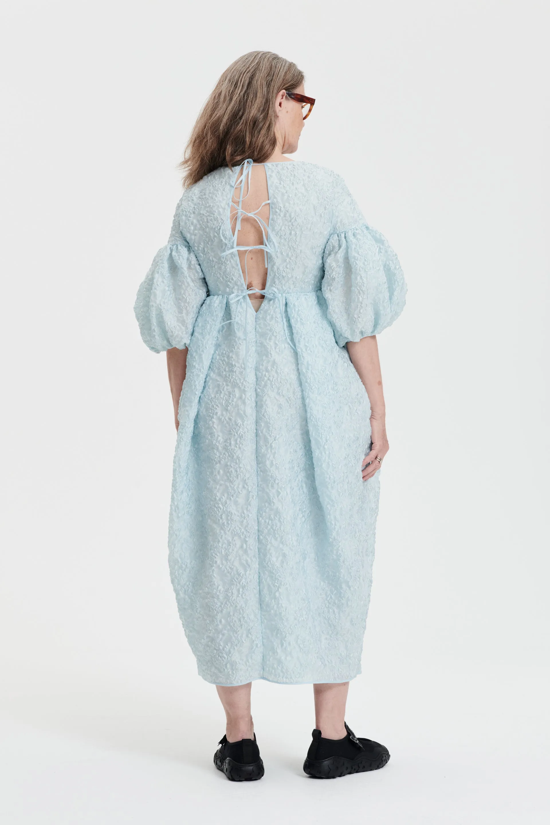 JEANNE | DRESS GRASMERE MATELASSE AQUA sold by Cecilie Bahnsen product image thumbnail 3