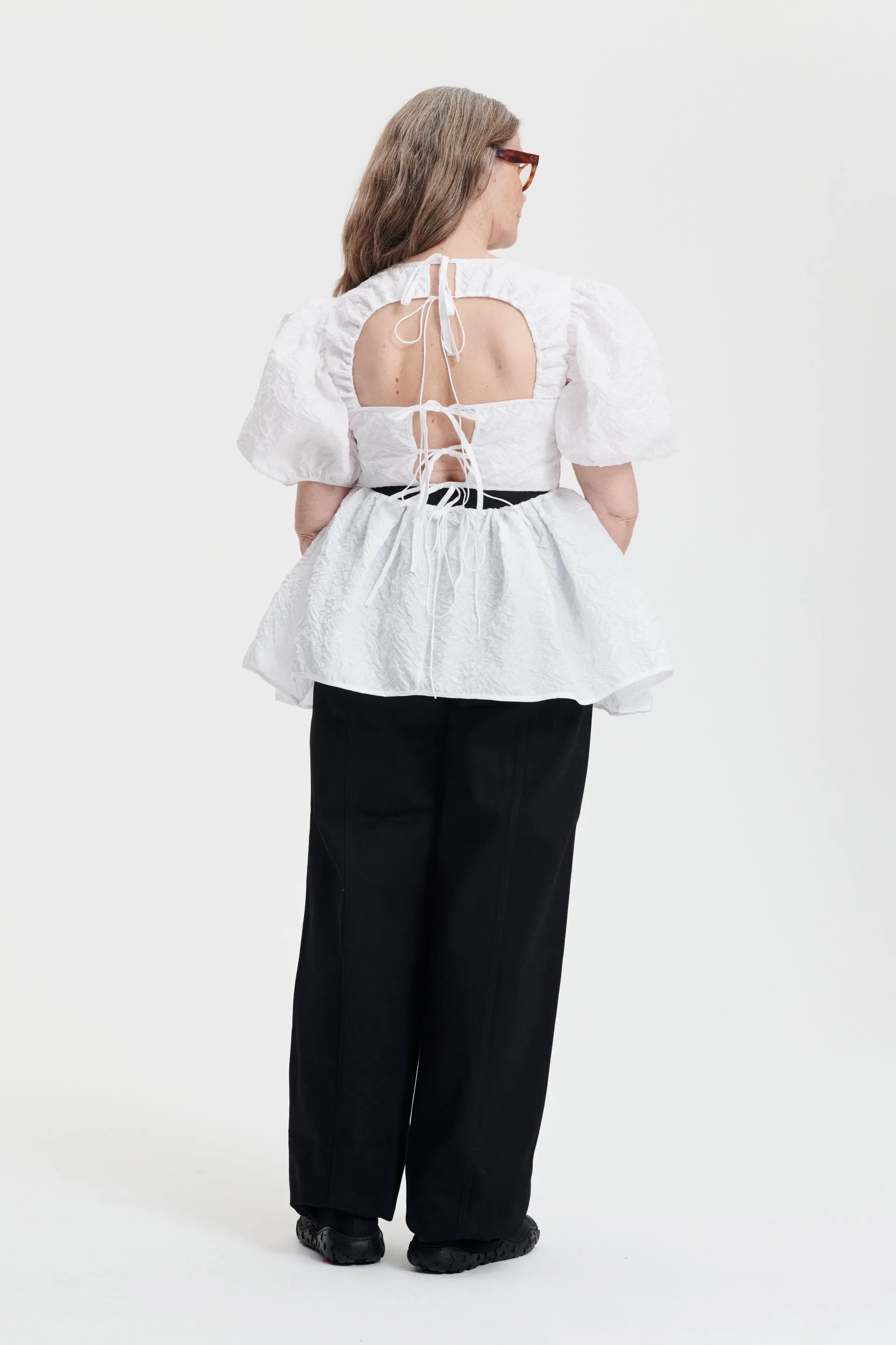 UBAH | TOP GRAPPOLO MATELASSÉ WHITE sold by Cecilie Bahnsen product image thumbnail 2