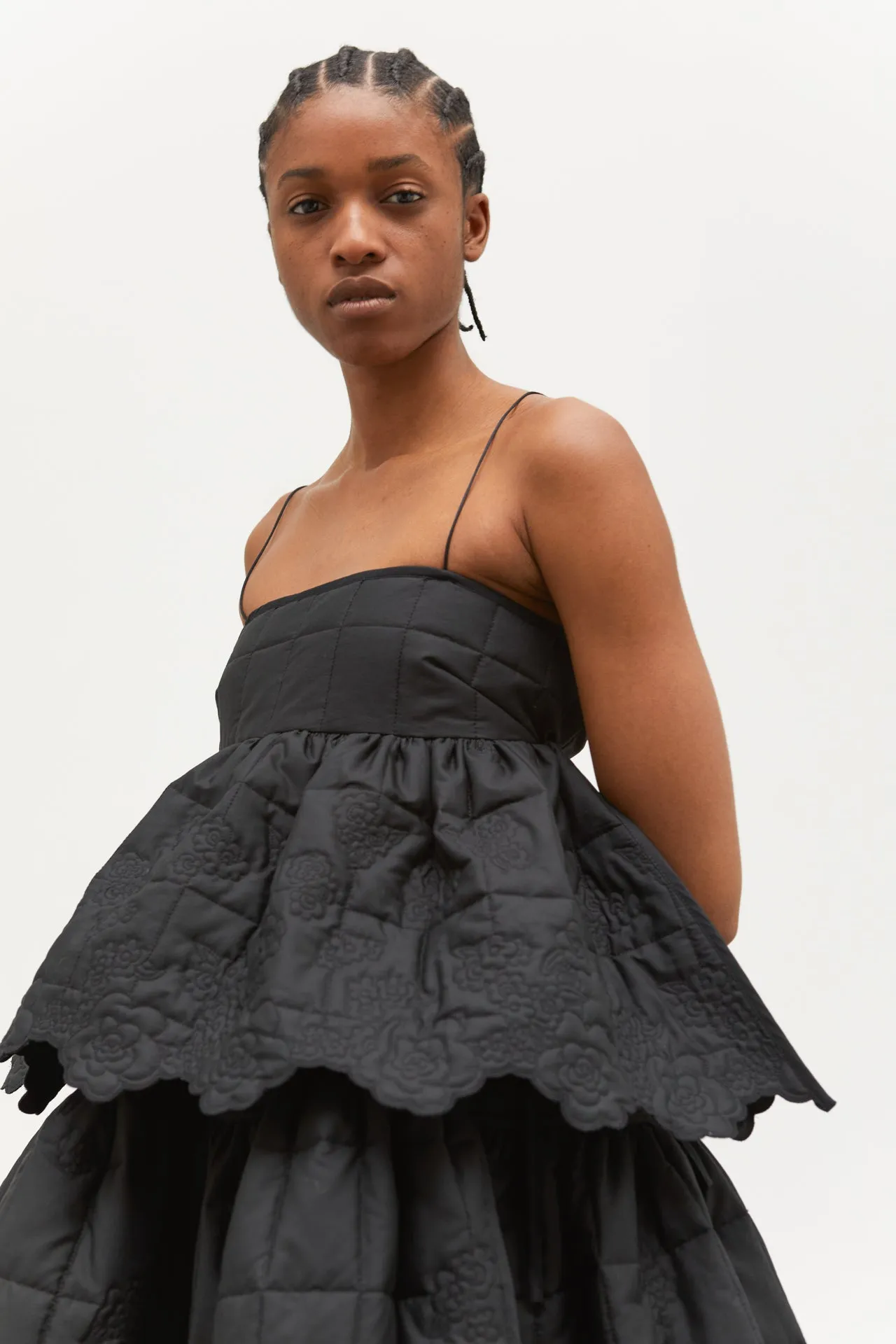 SELENA | TOP QUILTED COTTON BLACK sold by Cecilie Bahnsen