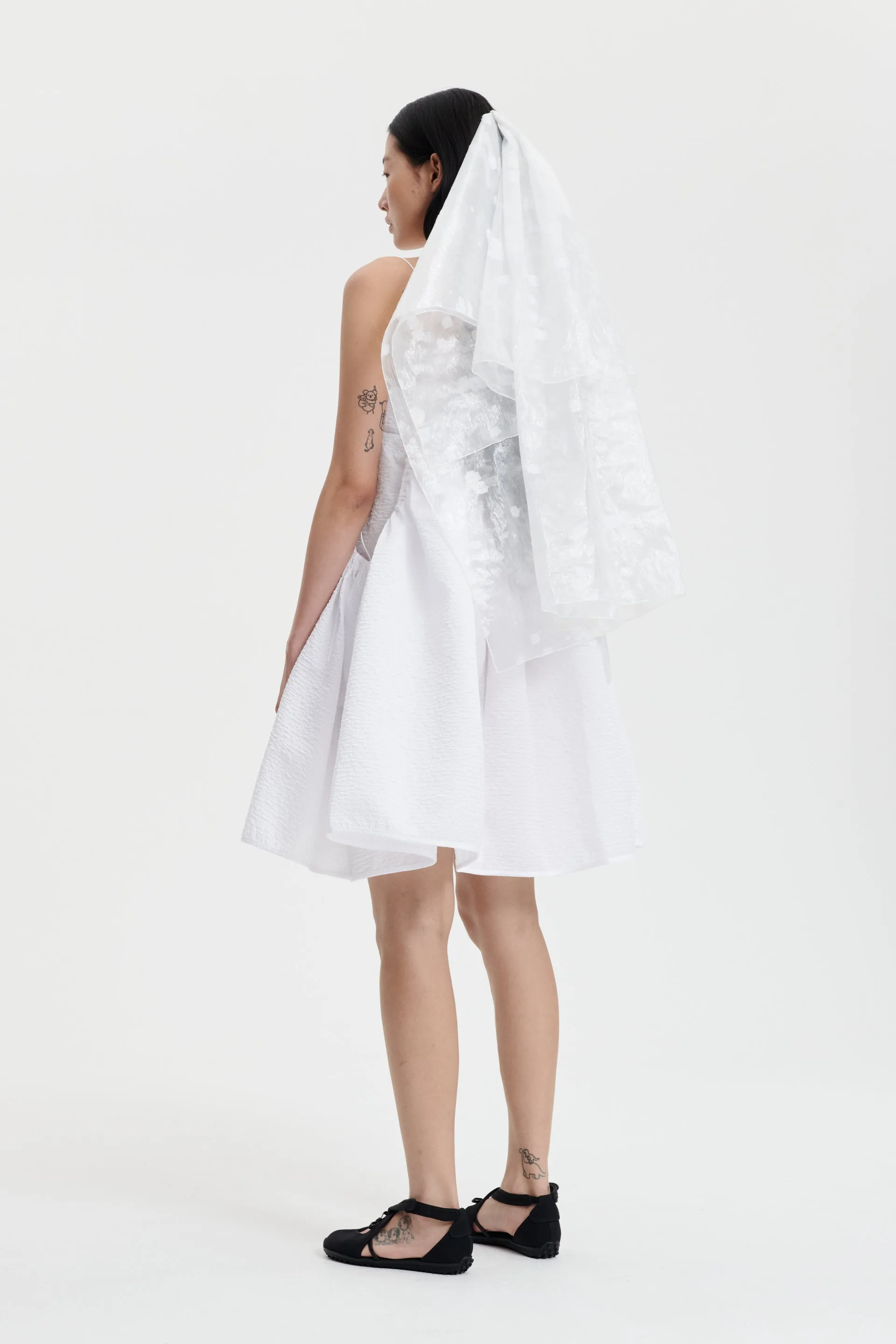 LISBETH | DRESS STRIA MATELASS… WHITE BRIDAL sold by Cecilie Bahnsen product image thumbnail 3