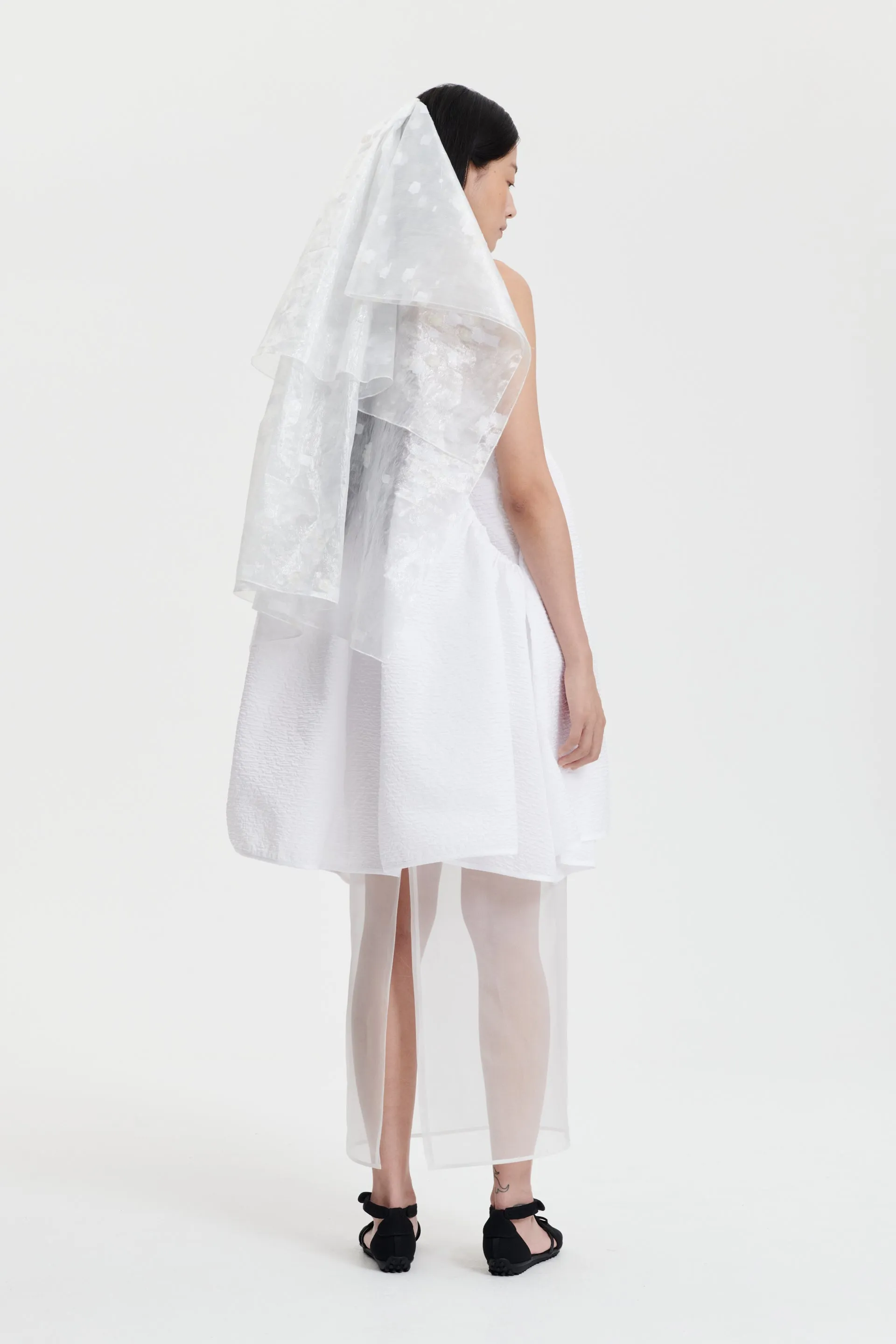 LISBETH | DRESS STRIA MATELASS… WHITE BRIDAL sold by Cecilie Bahnsen product image thumbnail 5
