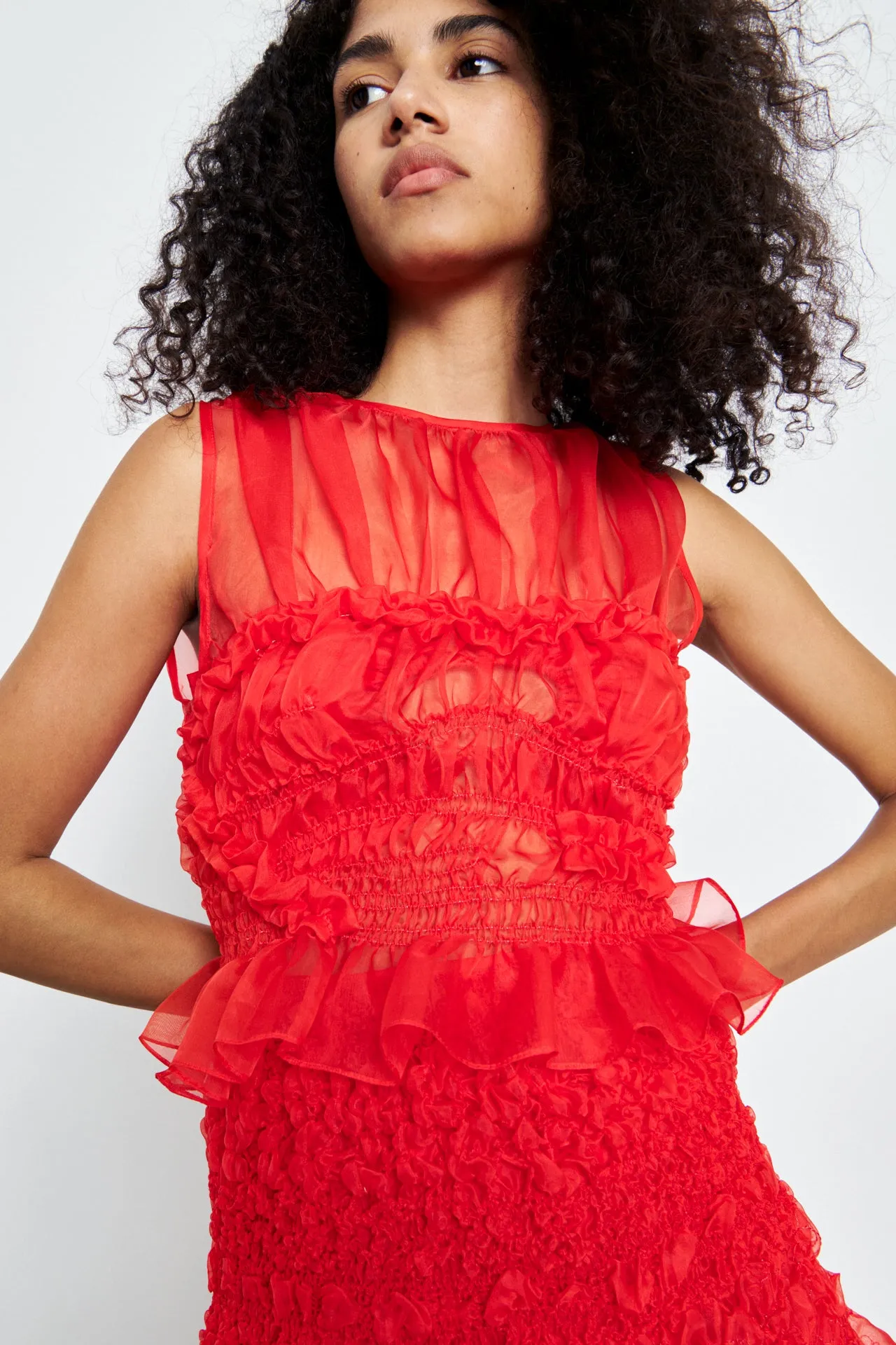 UPHI | TOP ORGANZA RED sold by Cecilie Bahnsen product image thumbnail 3