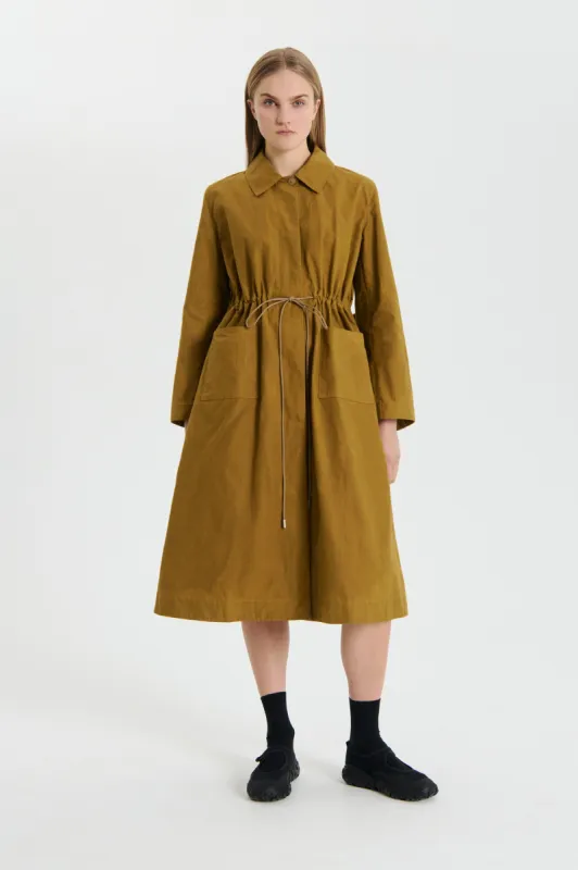 VANIA | COAT RIPSTOP COTTON OCHRE sold by Cecilie Bahnsen