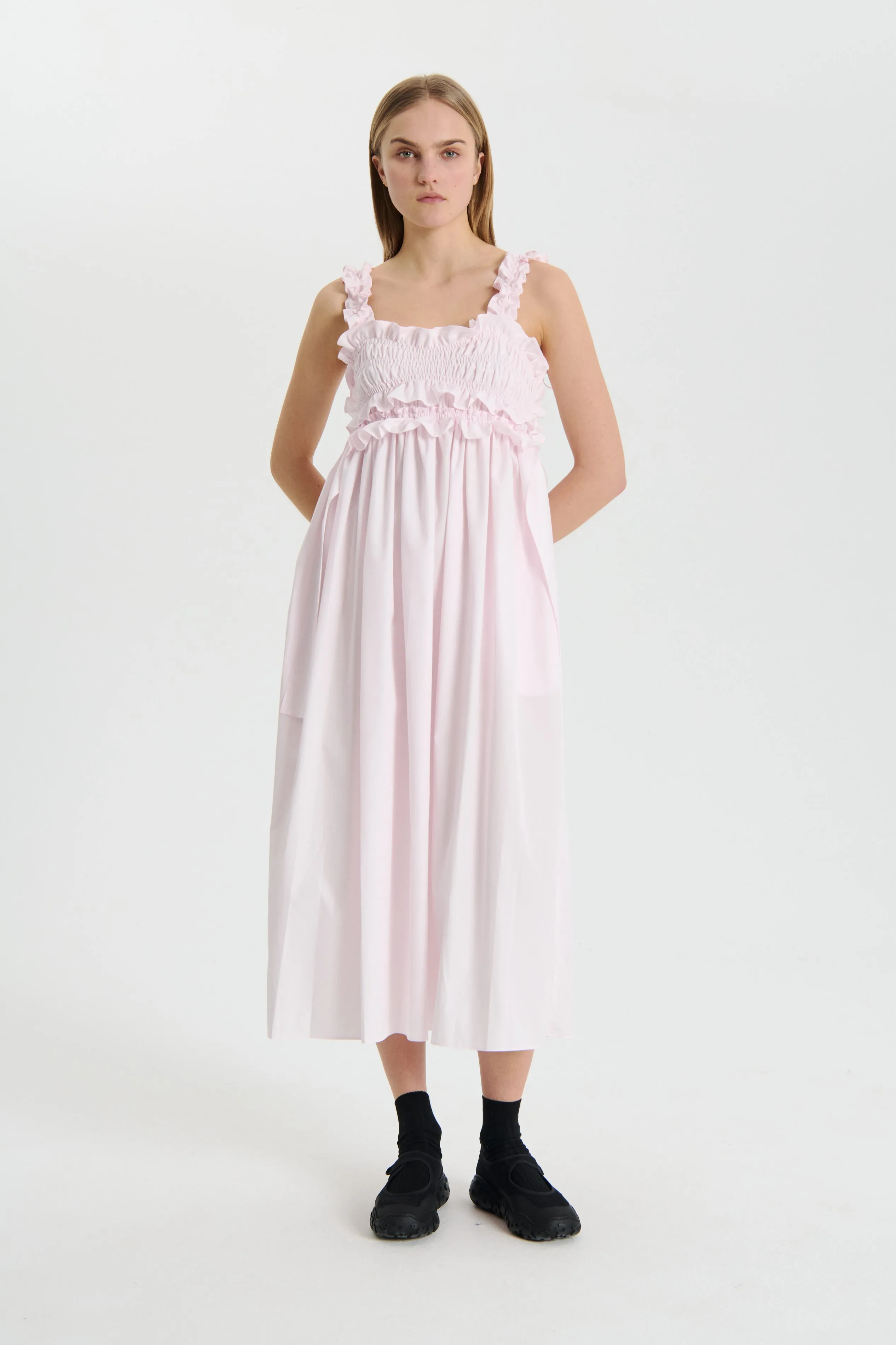 GIOVANNA | DRESS COTTON LIGHT PINK sold by Cecilie Bahnsen