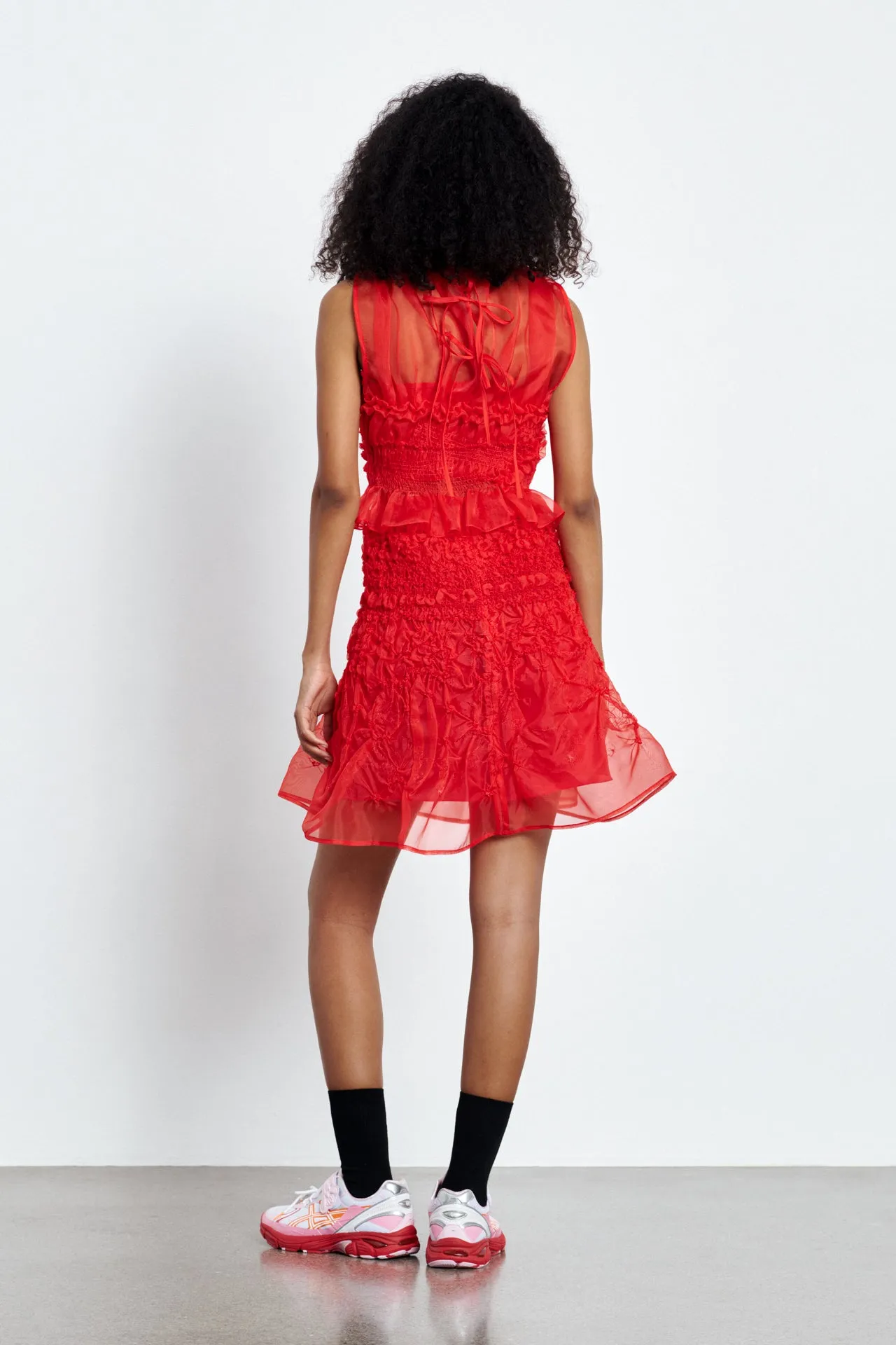 VIDA | SKIRT PANSY SMOCK ORGANZA RED sold by Cecilie Bahnsen product image thumbnail 2