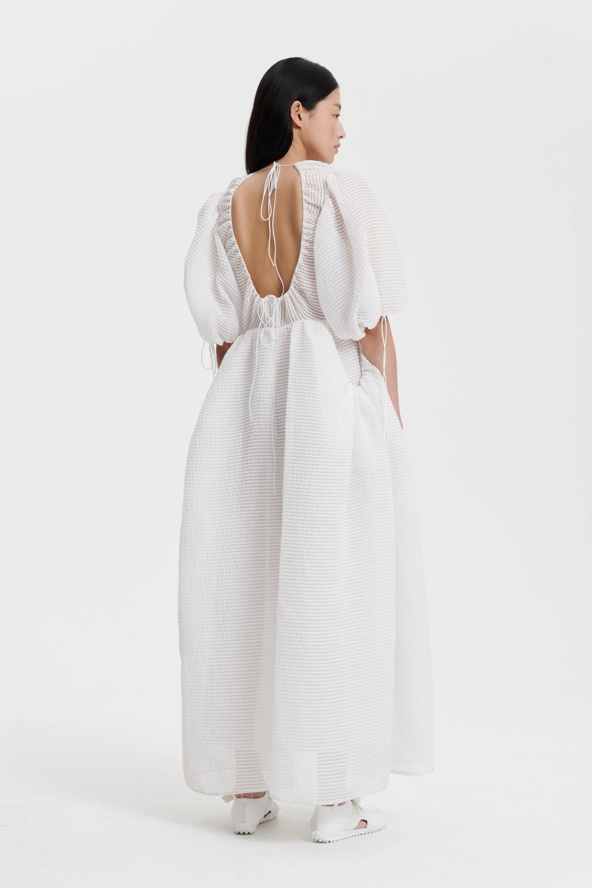 LOLA | DRESS STREAM JACQUARD ECRU BRIDAL sold by Cecilie Bahnsen product image thumbnail 4