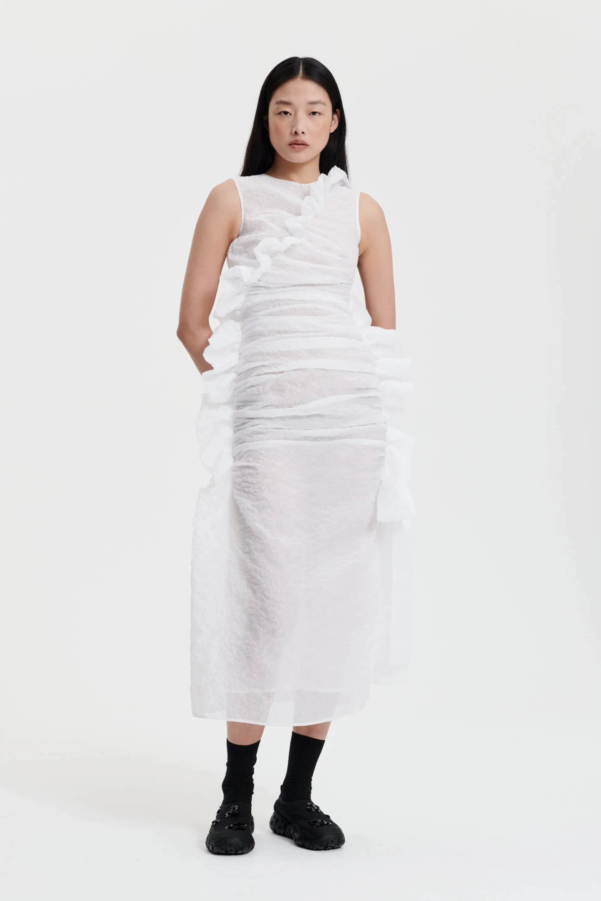GABRIELLA | DRESS POSY MATELASS… WHITE sold by Cecilie Bahnsen
