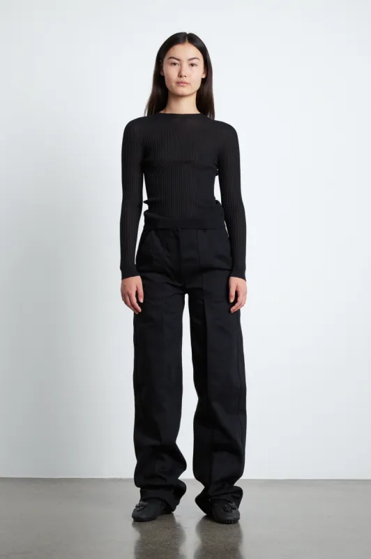 JAYLA | TOP COTTON BLEND BLACK sold by Cecilie Bahnsen