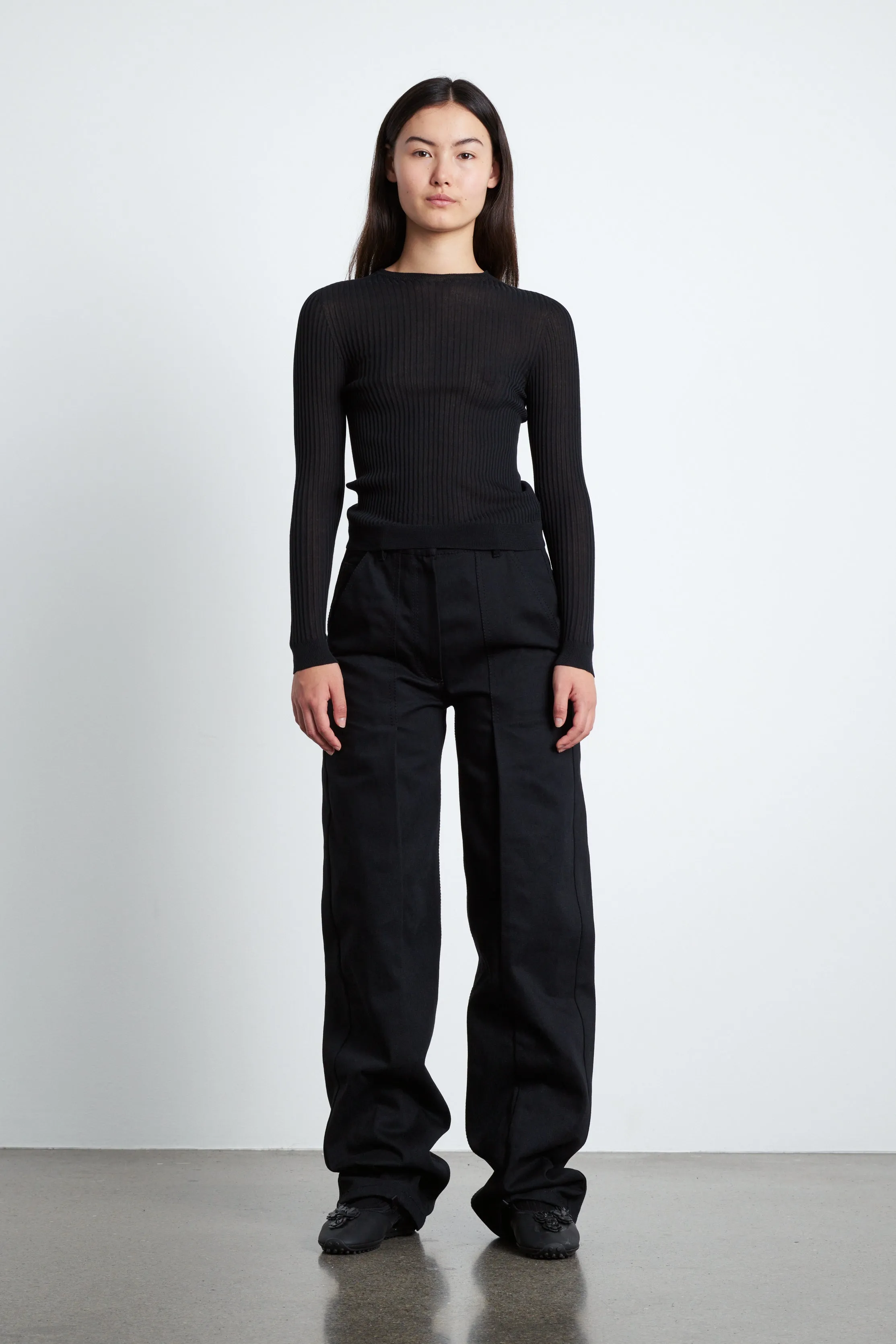 JAYLA | TOP COTTON BLEND BLACK sold by Cecilie Bahnsen