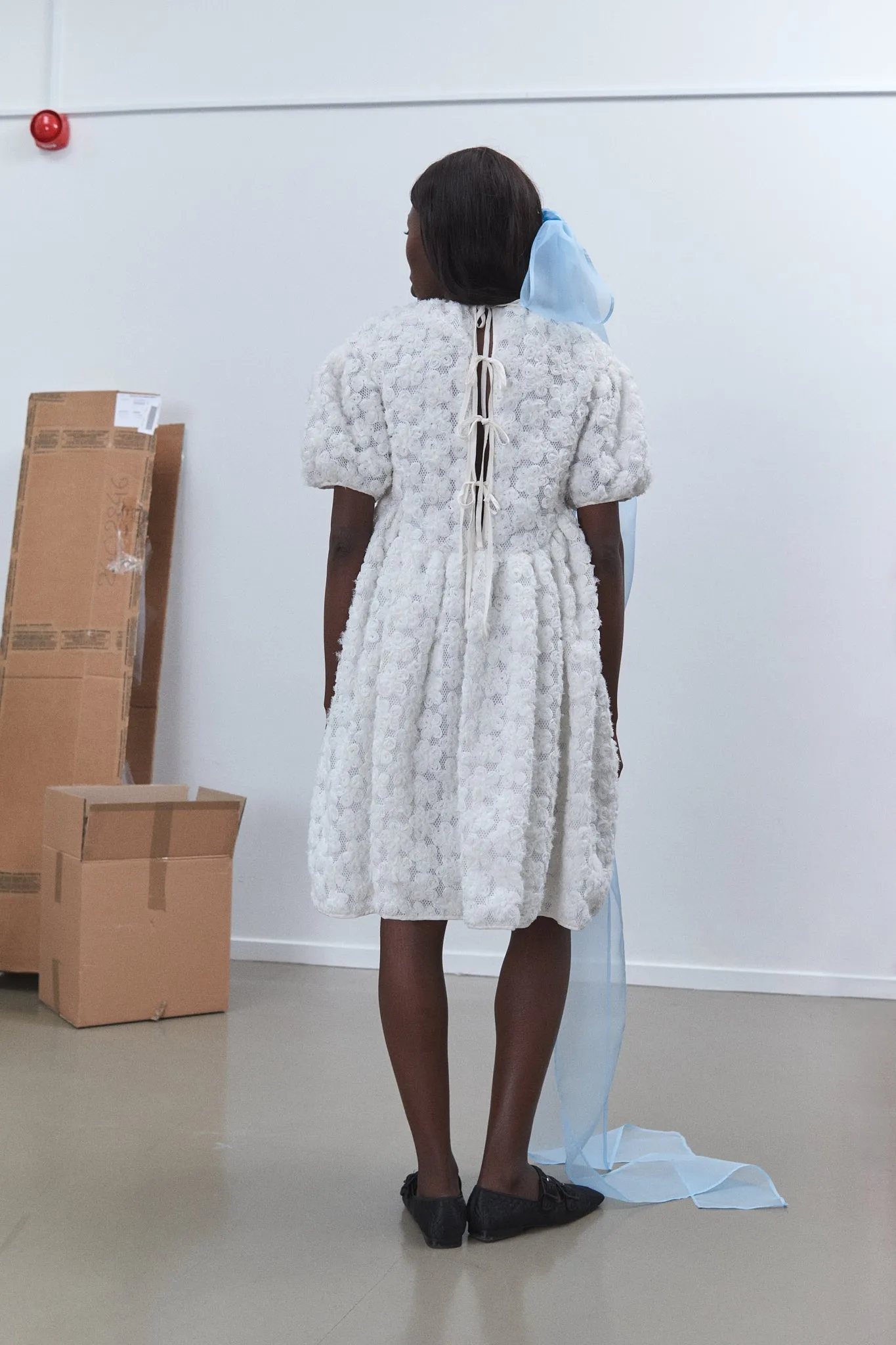 THELMA | DRESS FLORAL NET WHITE BRIDAL sold by Cecilie Bahnsen product image thumbnail 2