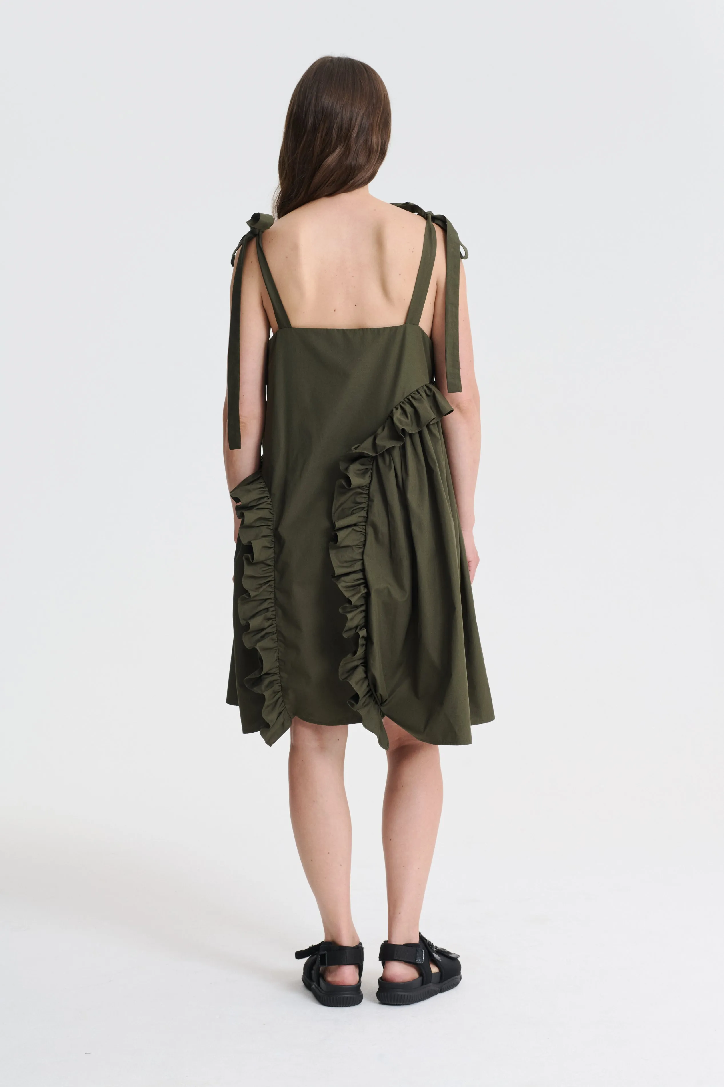 AGATA | DRESS COTTON PINE GREEN sold by Cecilie Bahnsen product image thumbnail 2