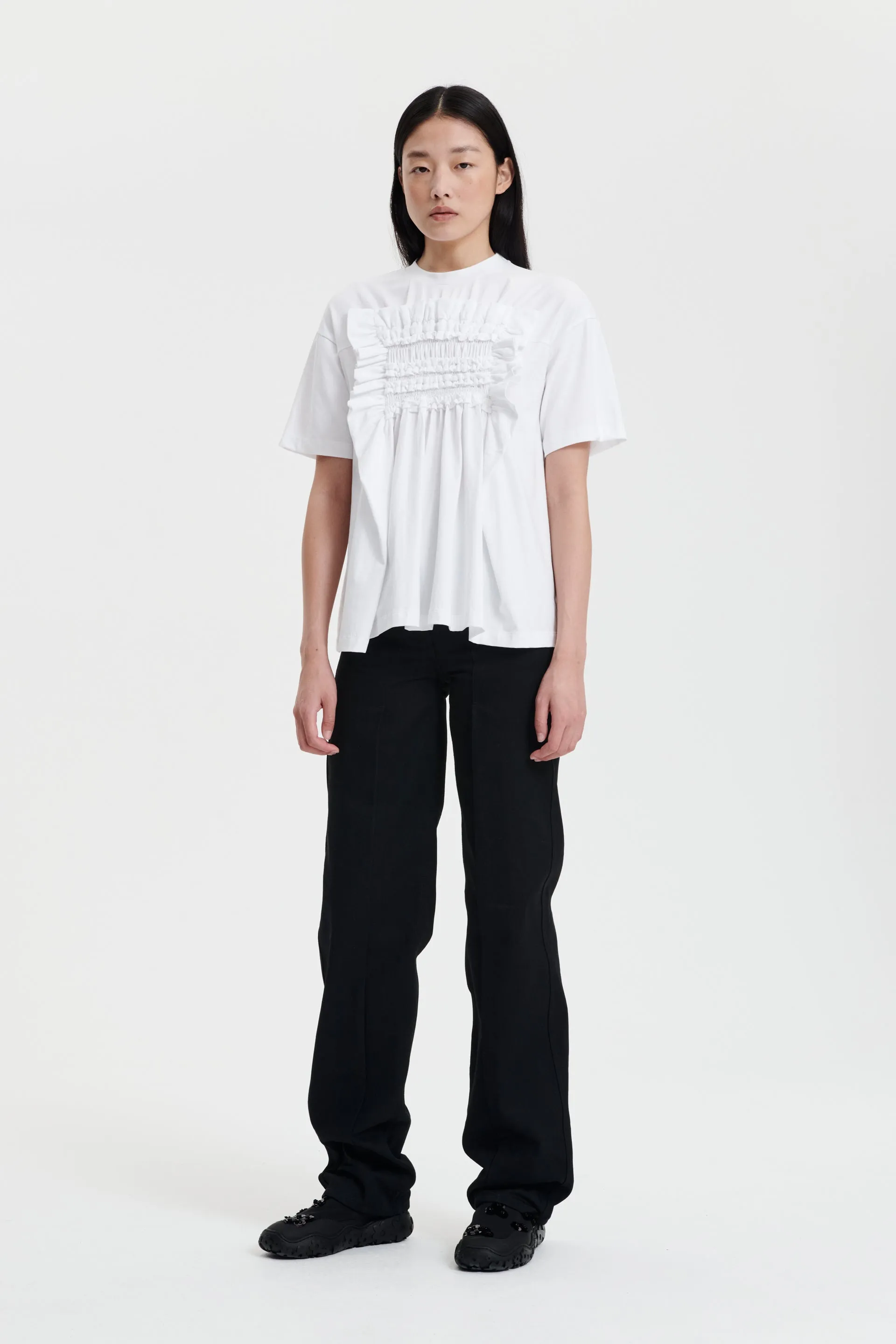 GOLDIE | T-SHIRT JERSEY WHITE sold by Cecilie Bahnsen