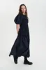OMARA | DRESS RECYCLED FAILLE NAVY sold by Cecilie Bahnsen
