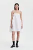 LISBETH | DRESS STRIA MATELASSE WHITE sold by Cecilie Bahnsen