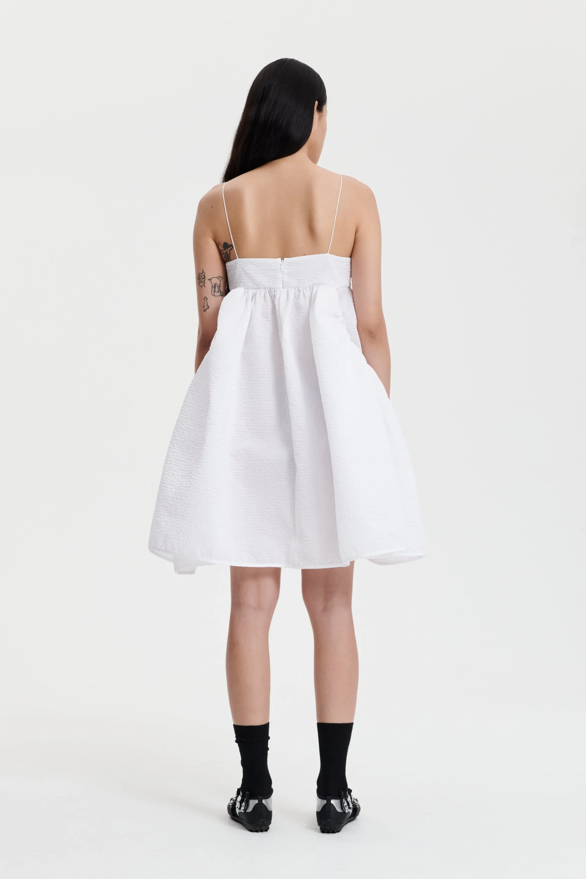 LISBETH | DRESS STRIA MATELASSE WHITE sold by Cecilie Bahnsen product image thumbnail 2