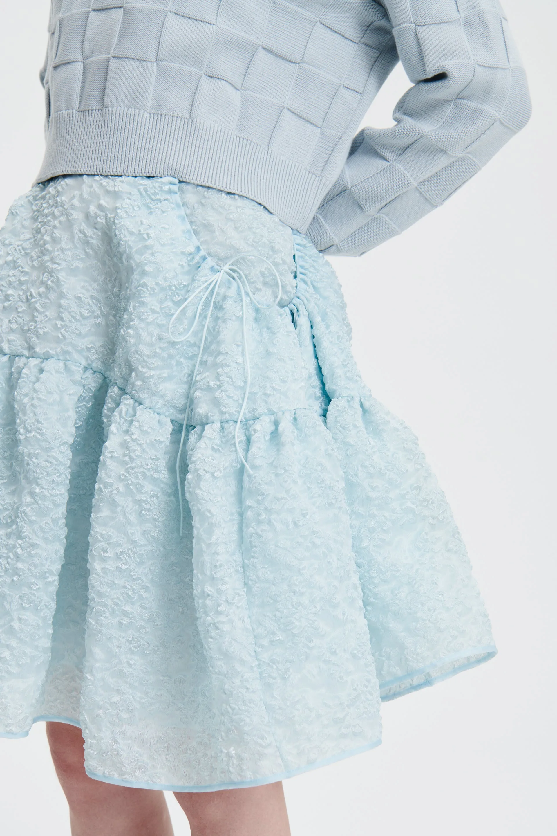 GILLY | SKIRT GRASMERE MATELASSE AQUA sold by Cecilie Bahnsen product image thumbnail 2