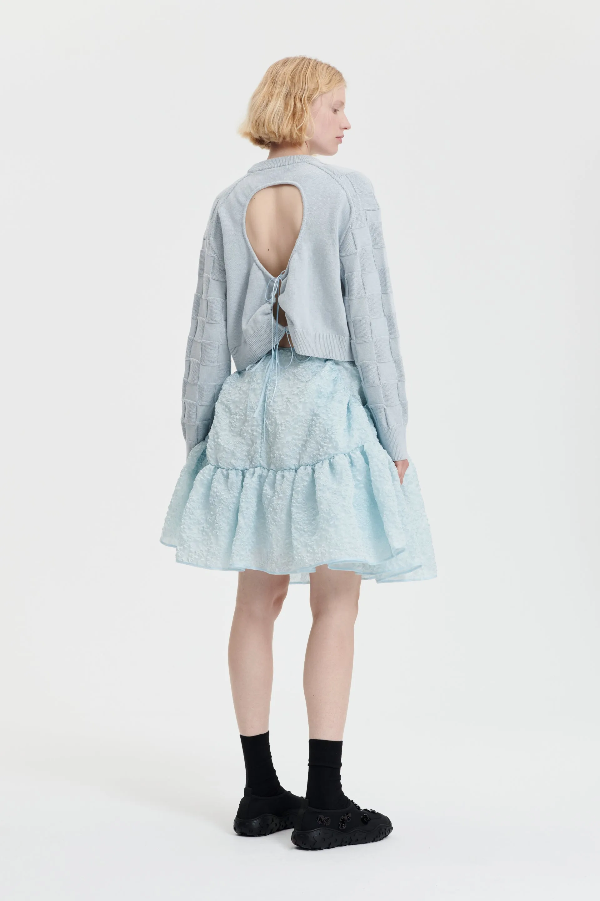 GILLY | SKIRT GRASMERE MATELASSE AQUA sold by Cecilie Bahnsen product image thumbnail 3
