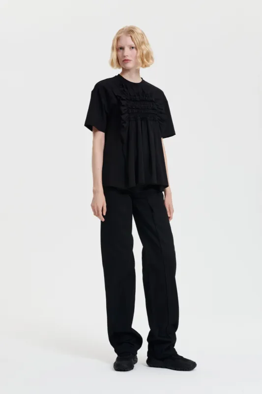 GOLDIE | T-SHIRT JERSEY BLACK sold by Cecilie Bahnsen