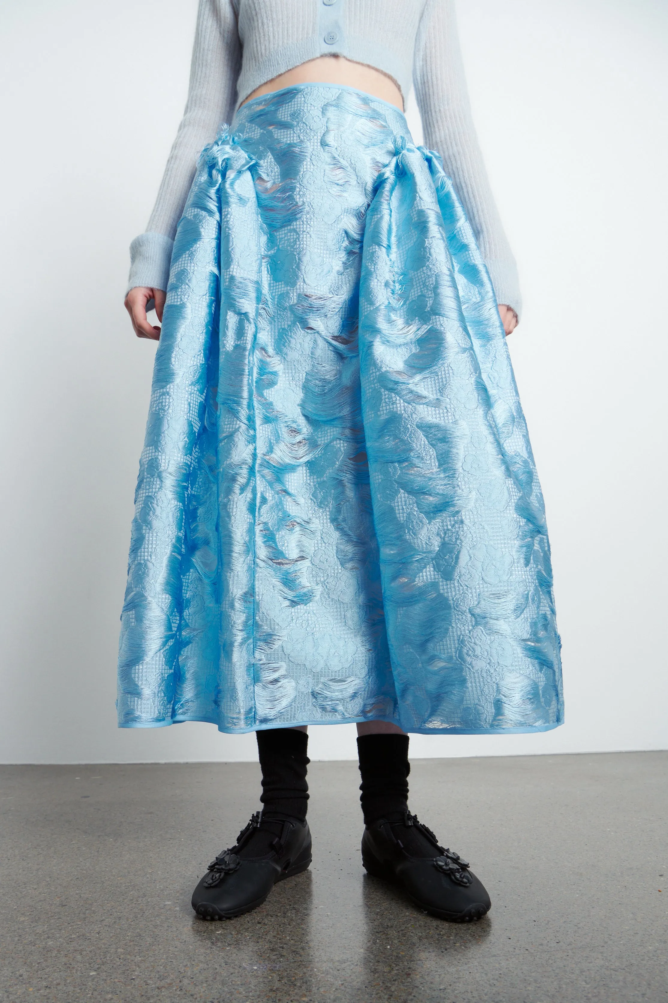 FABIOLA | SKIRT HYDRANGEA FIL-COUPÉ sold by Cecilie Bahnsen