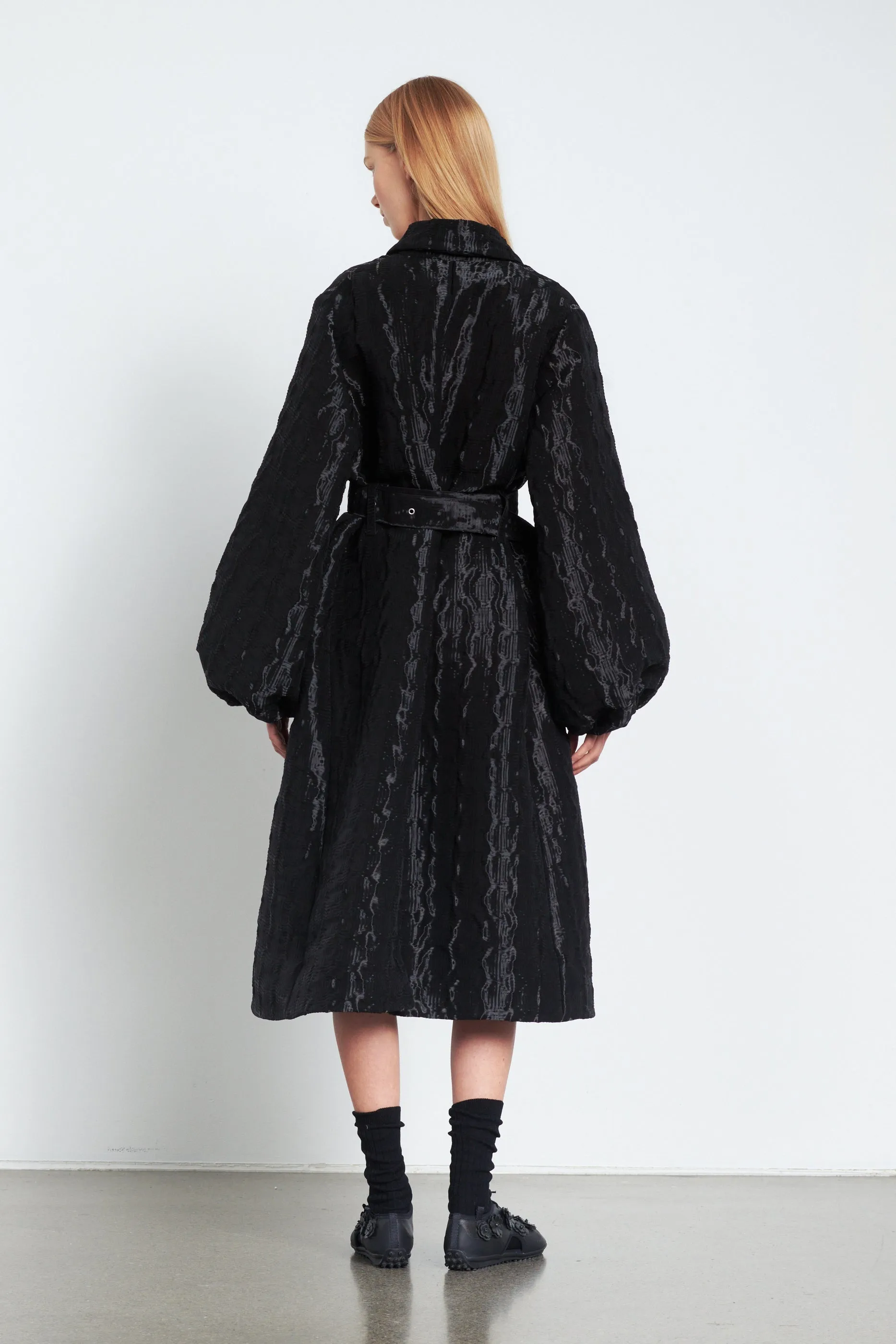 FARREL | COAT STRATOS JACQUARD BLACK sold by Cecilie Bahnsen product image thumbnail 3