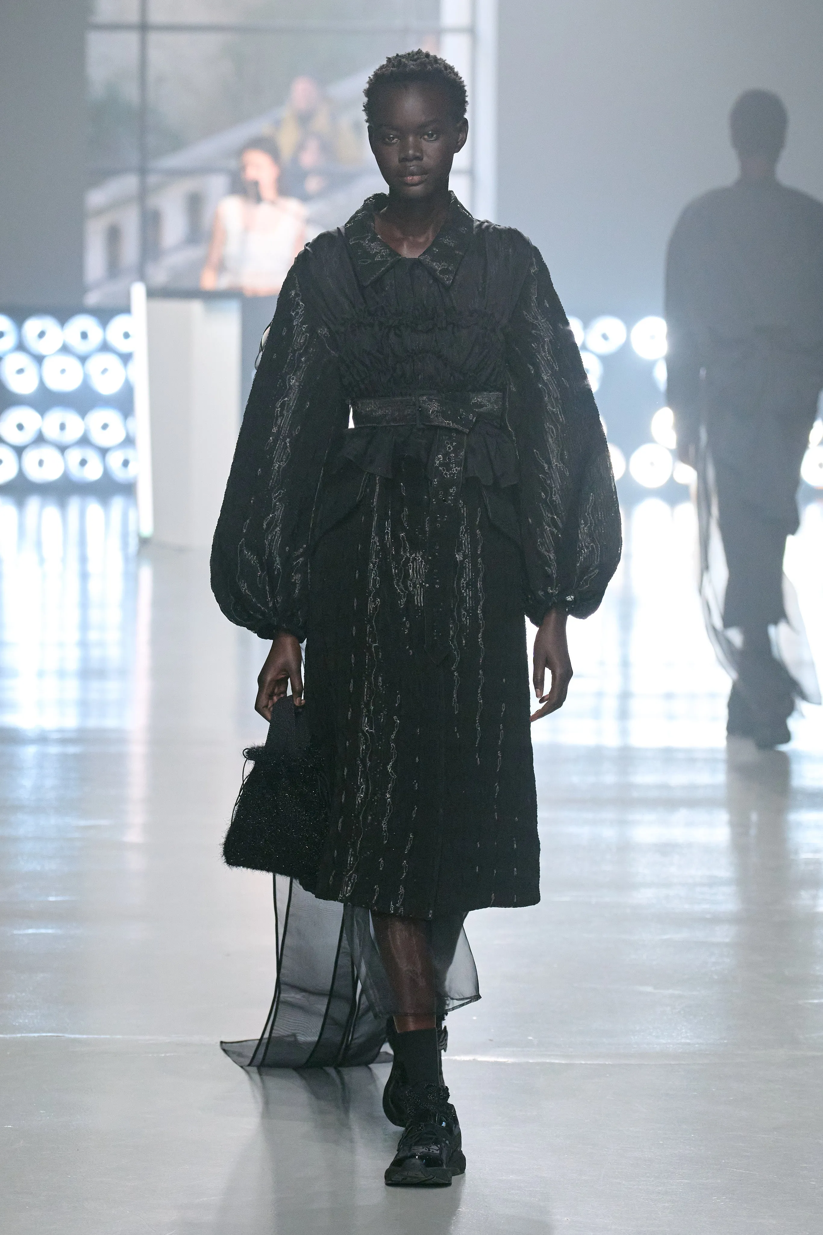 FARREL | COAT STRATOS JACQUARD BLACK sold by Cecilie Bahnsen product image thumbnail 2