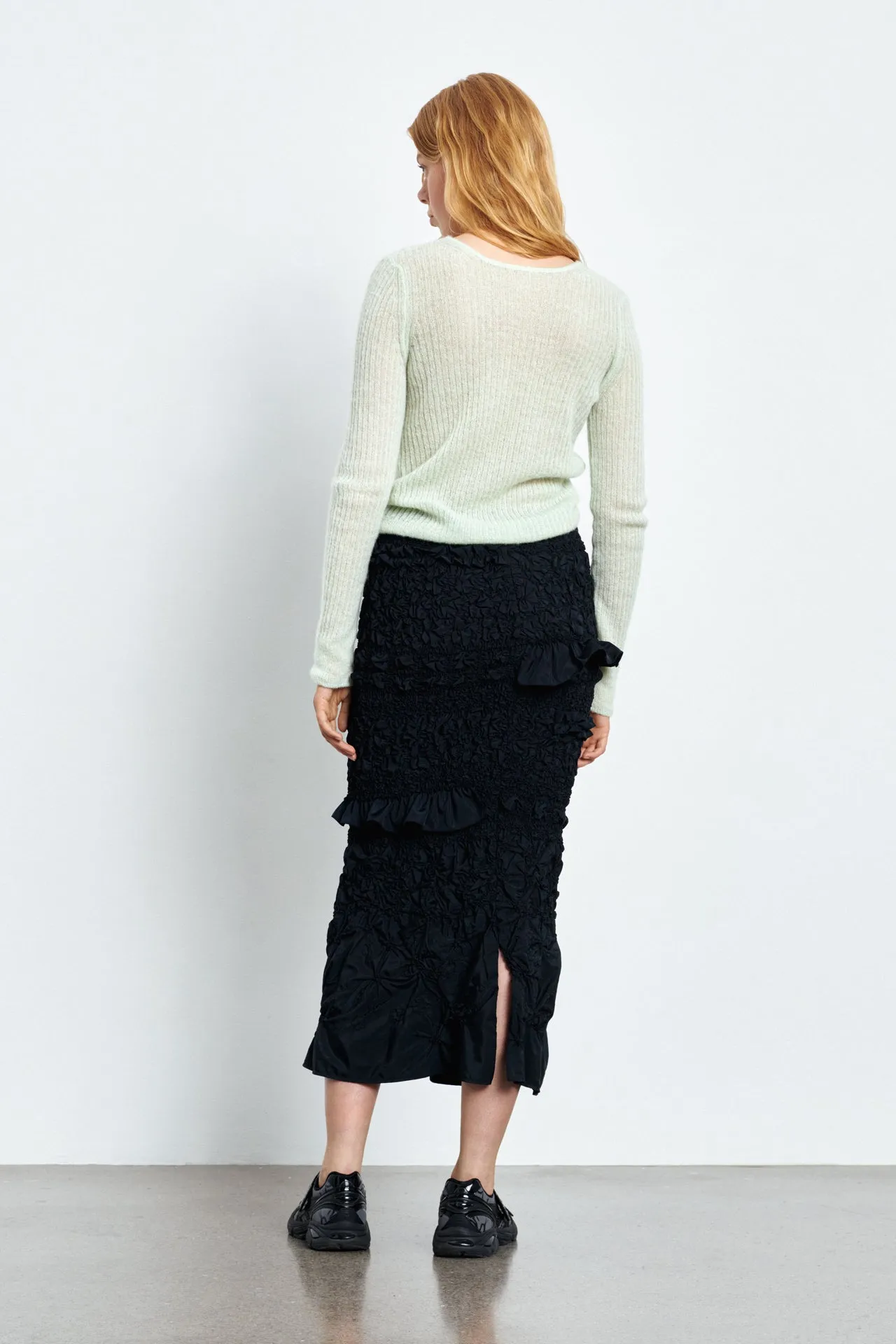VENUS | SKIRT PANSY SMOCK FAILLE BLACK sold by Cecilie Bahnsen product image thumbnail 2