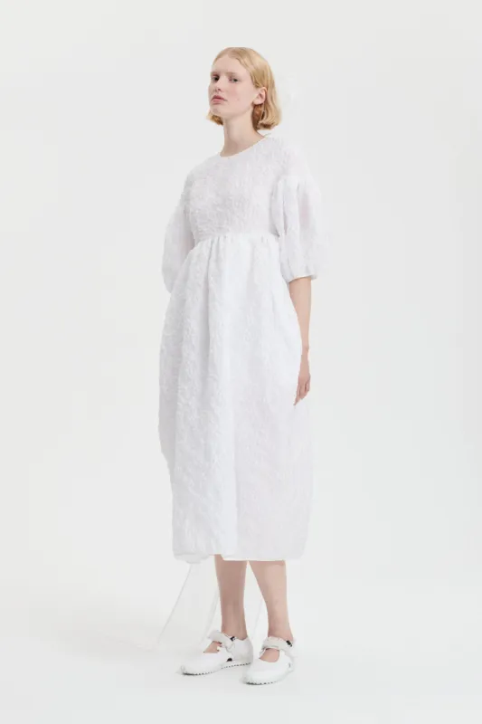 JEANNE | DRESS GRASMERE MATELASSE WHITE BRIDAL sold by Cecilie Bahnsen