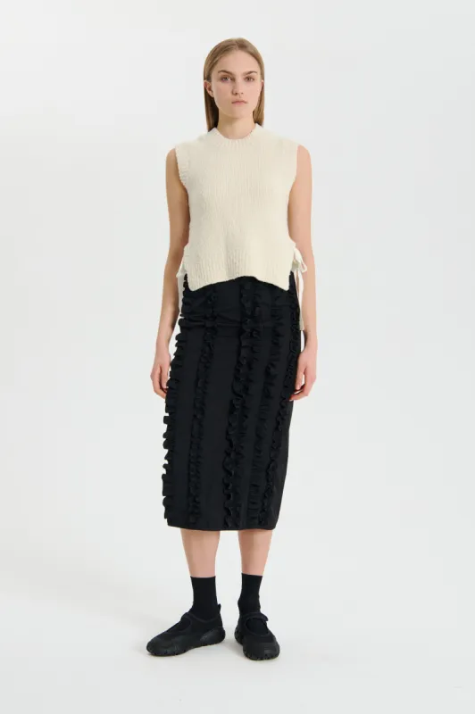 OWEN | VEST BOUCL… KNIT WHITE made by Cecilie Bahnsen