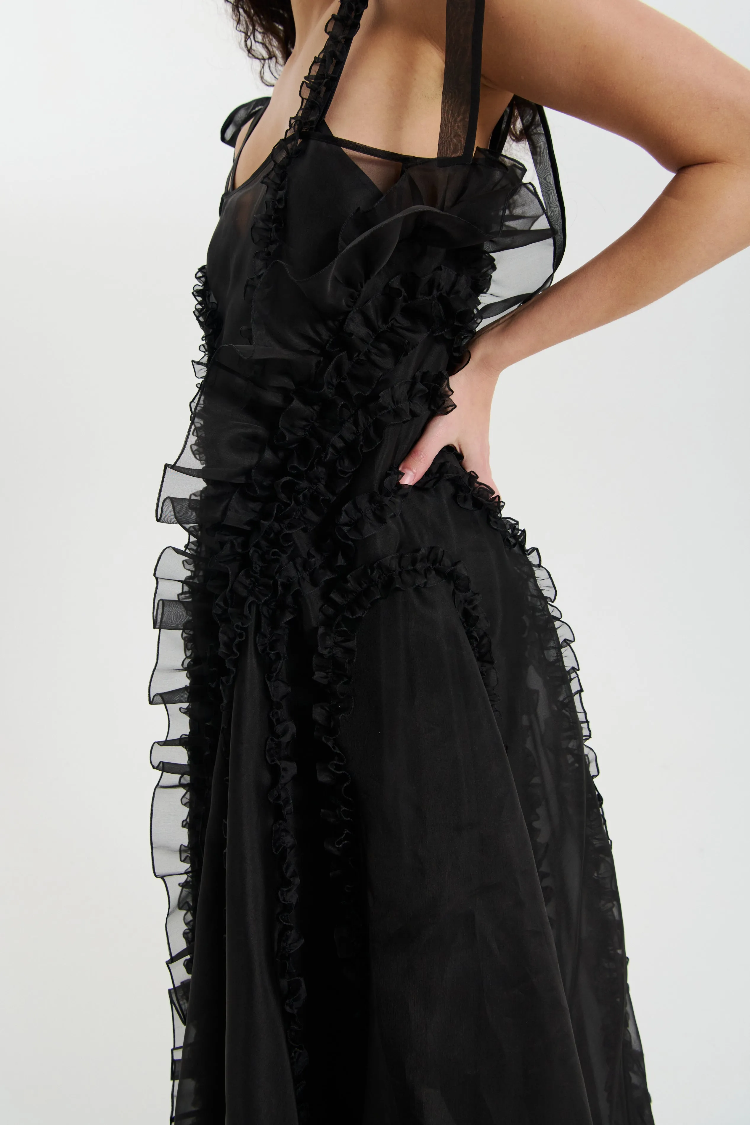 OTIS | DRESS SATIN ORGANZA BLACK sold by Cecilie Bahnsen product image thumbnail 3