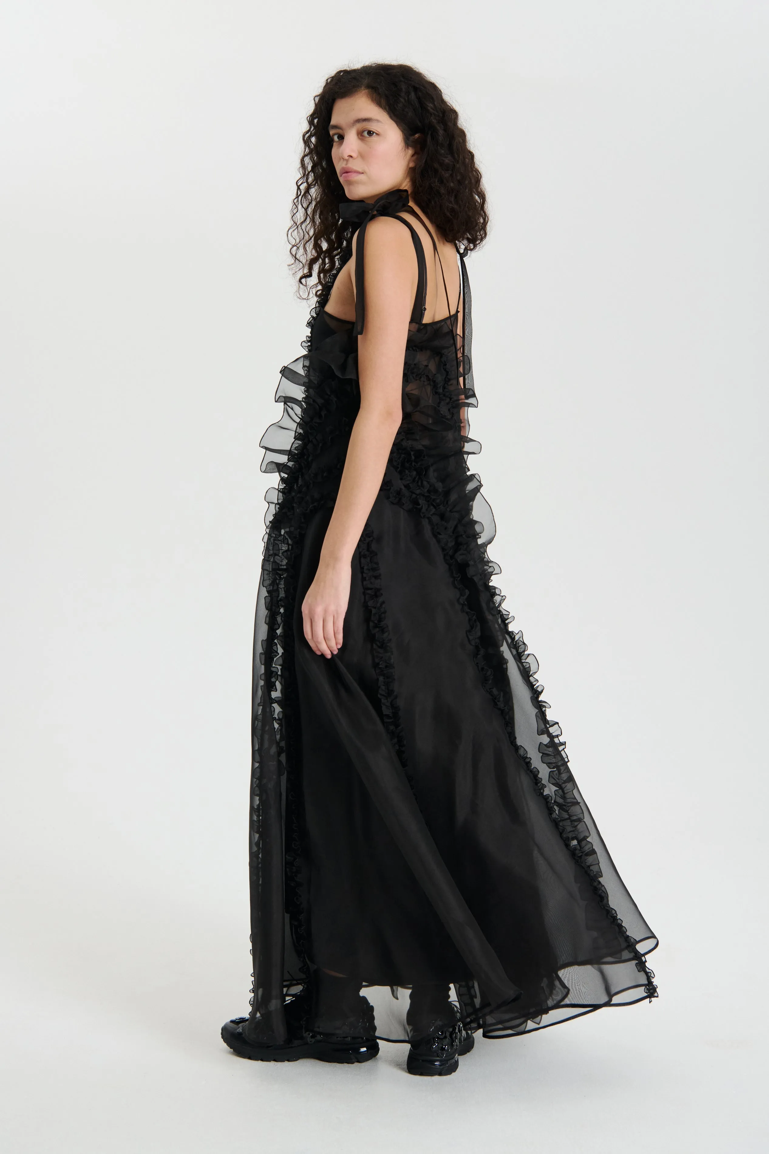 OTIS | DRESS SATIN ORGANZA BLACK sold by Cecilie Bahnsen product image thumbnail 2