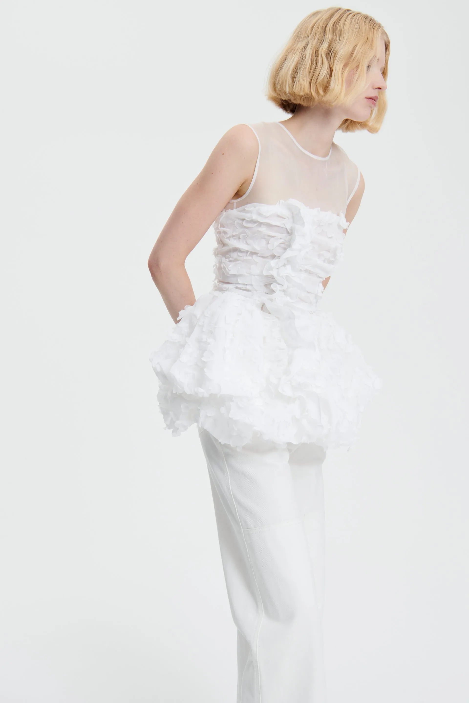 GIANNA | TOP VIOLA EMBROIDERY WHITE sold by Cecilie Bahnsen product image thumbnail 4