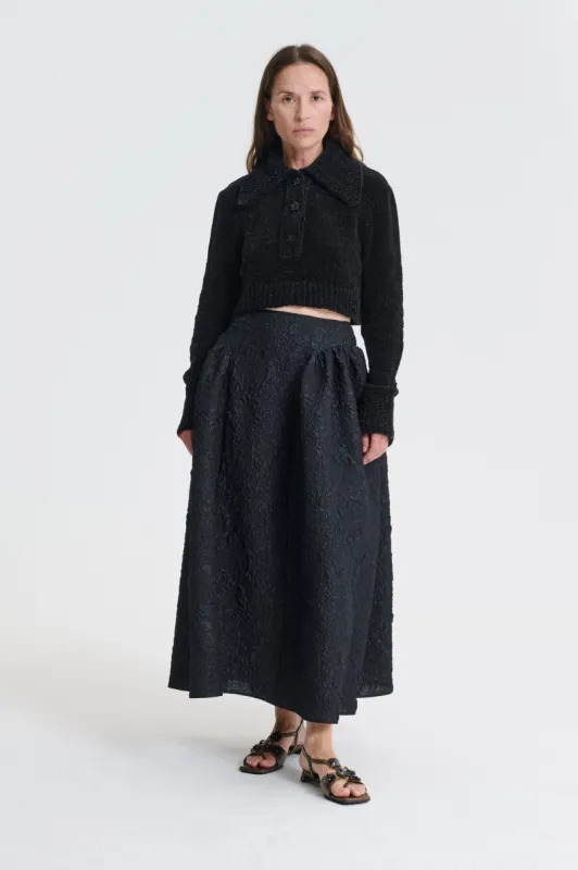 FABIOLA | SKIRT BORAGE CLOQU… BLACK sold by Cecilie Bahnsen