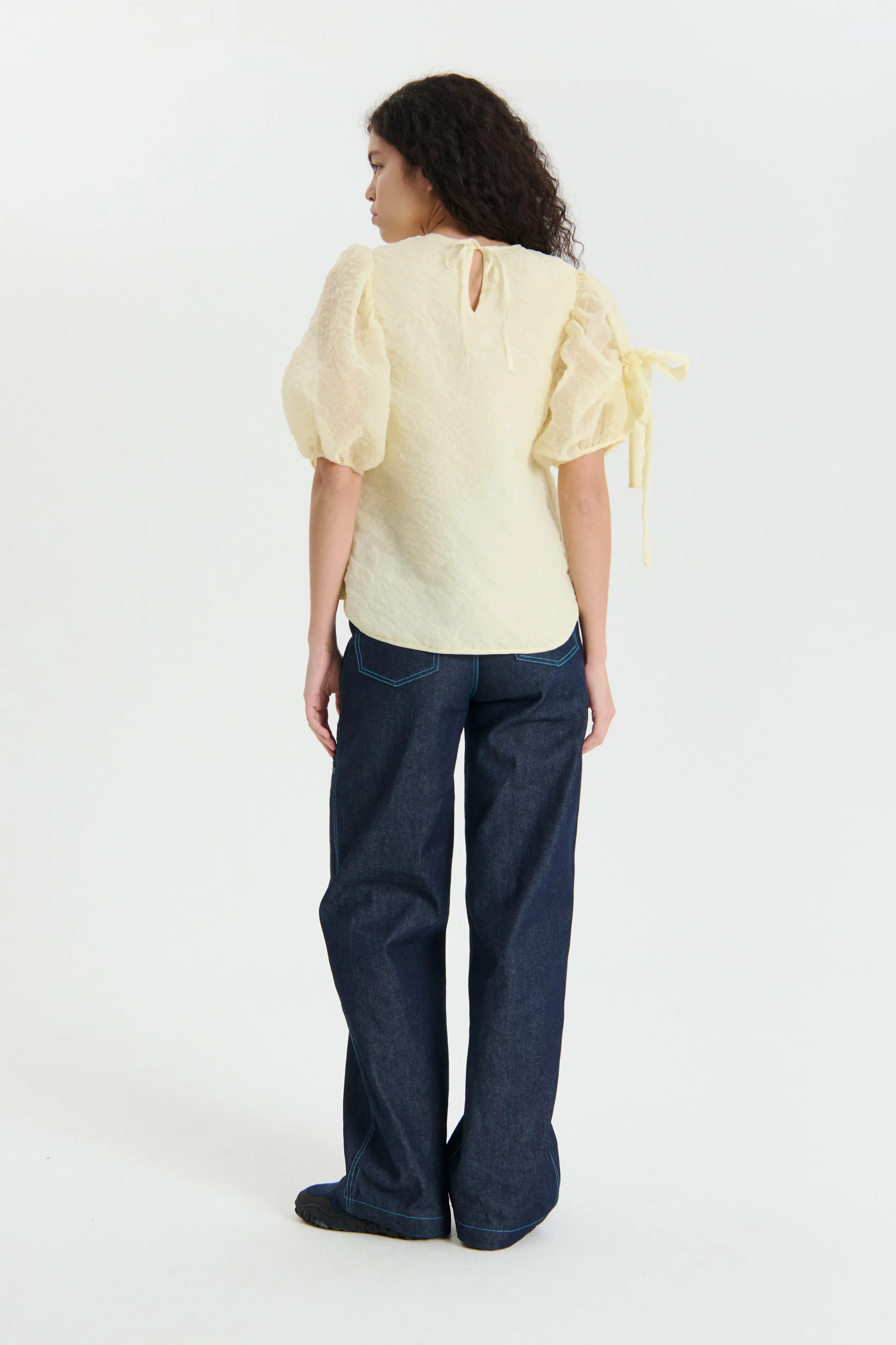 FANCHETTE | TOP POSY MATELASSÉ SOFT YELLOW sold by Cecilie Bahnsen product image thumbnail 2