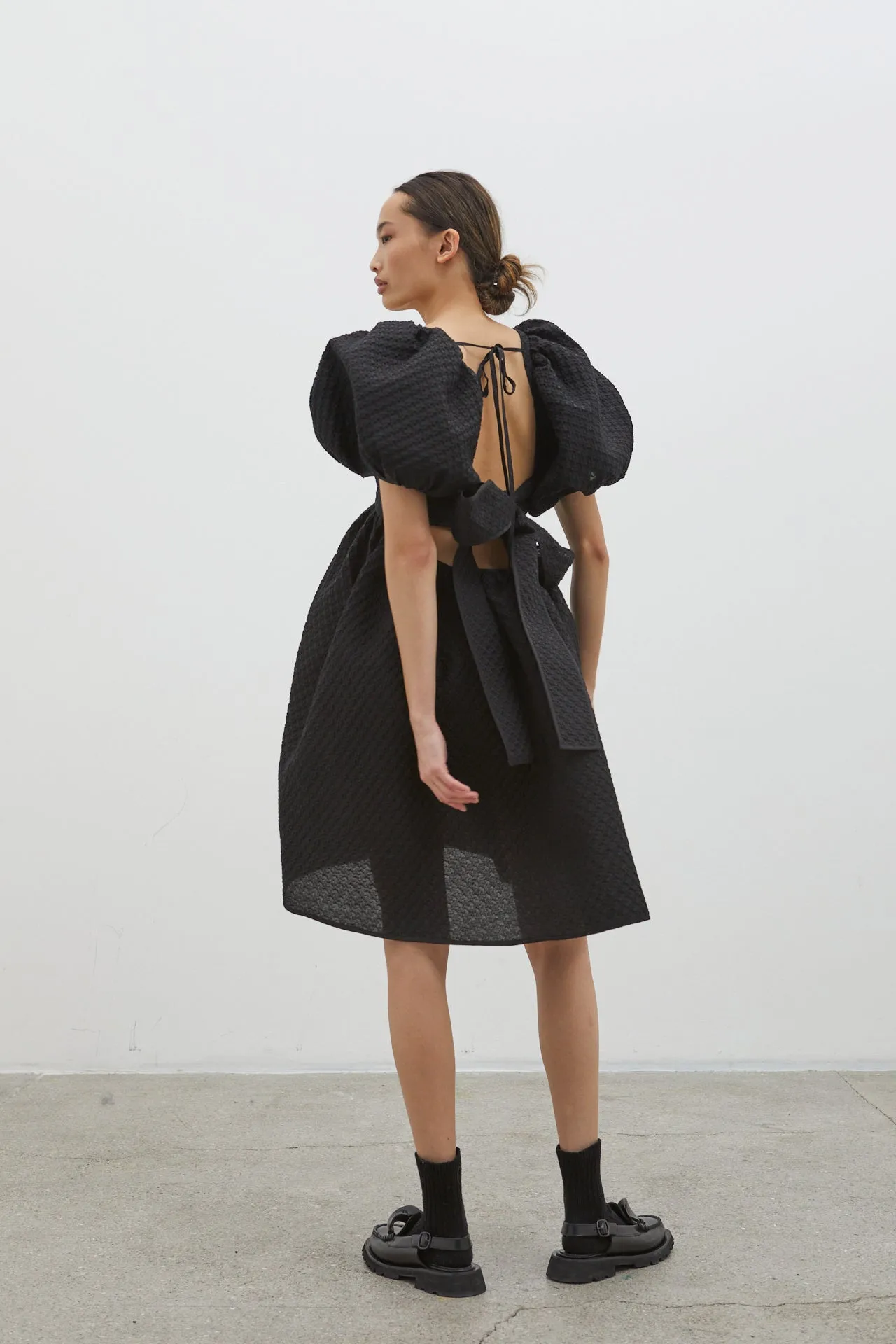 TILDE | DRESS BLOSSOM MATELASSÉ BLACK sold by Cecilie Bahnsen product image thumbnail 2