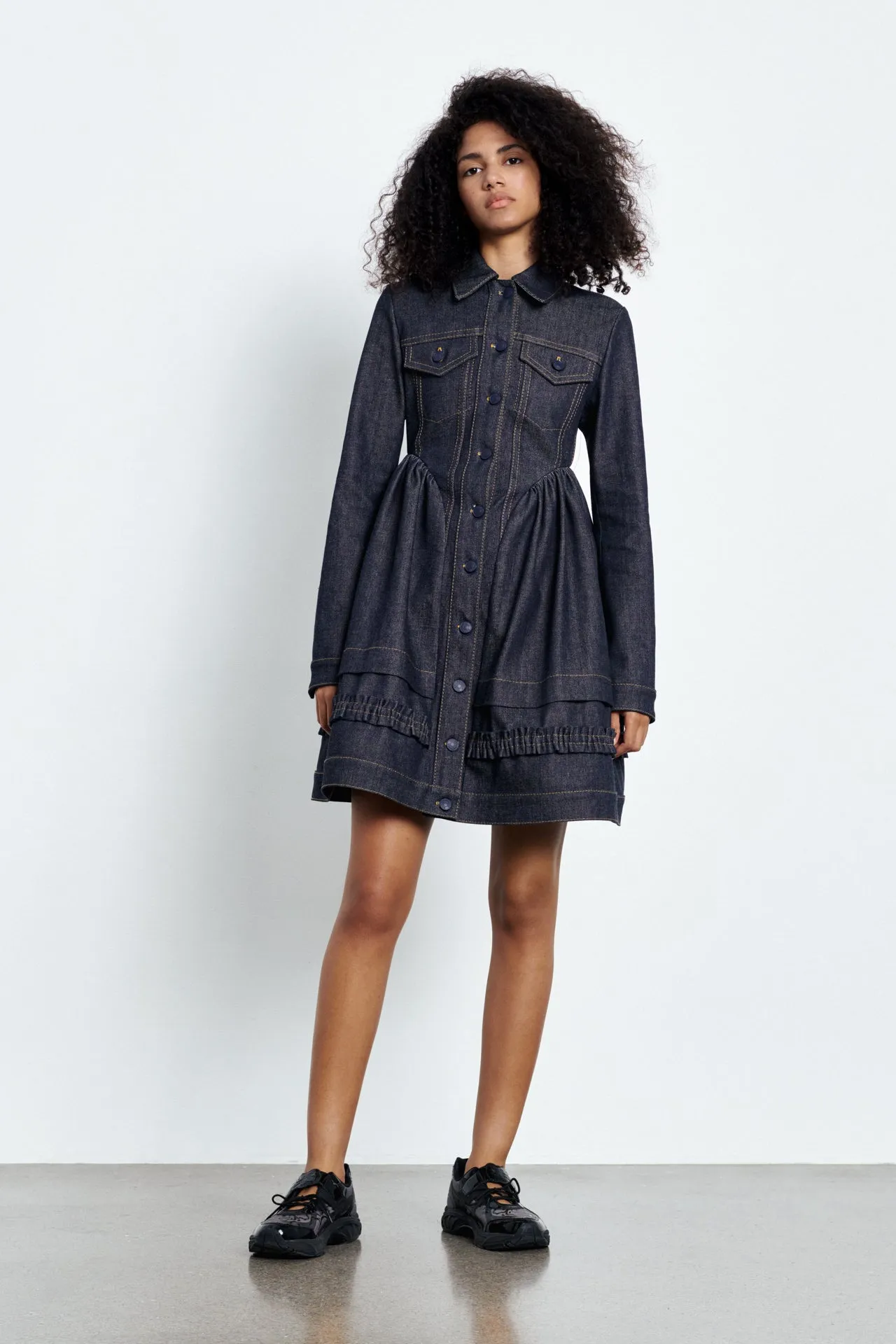 VERONA | DRESS BOWNESS DENIM BLUE GRAPHITE sold by Cecilie Bahnsen