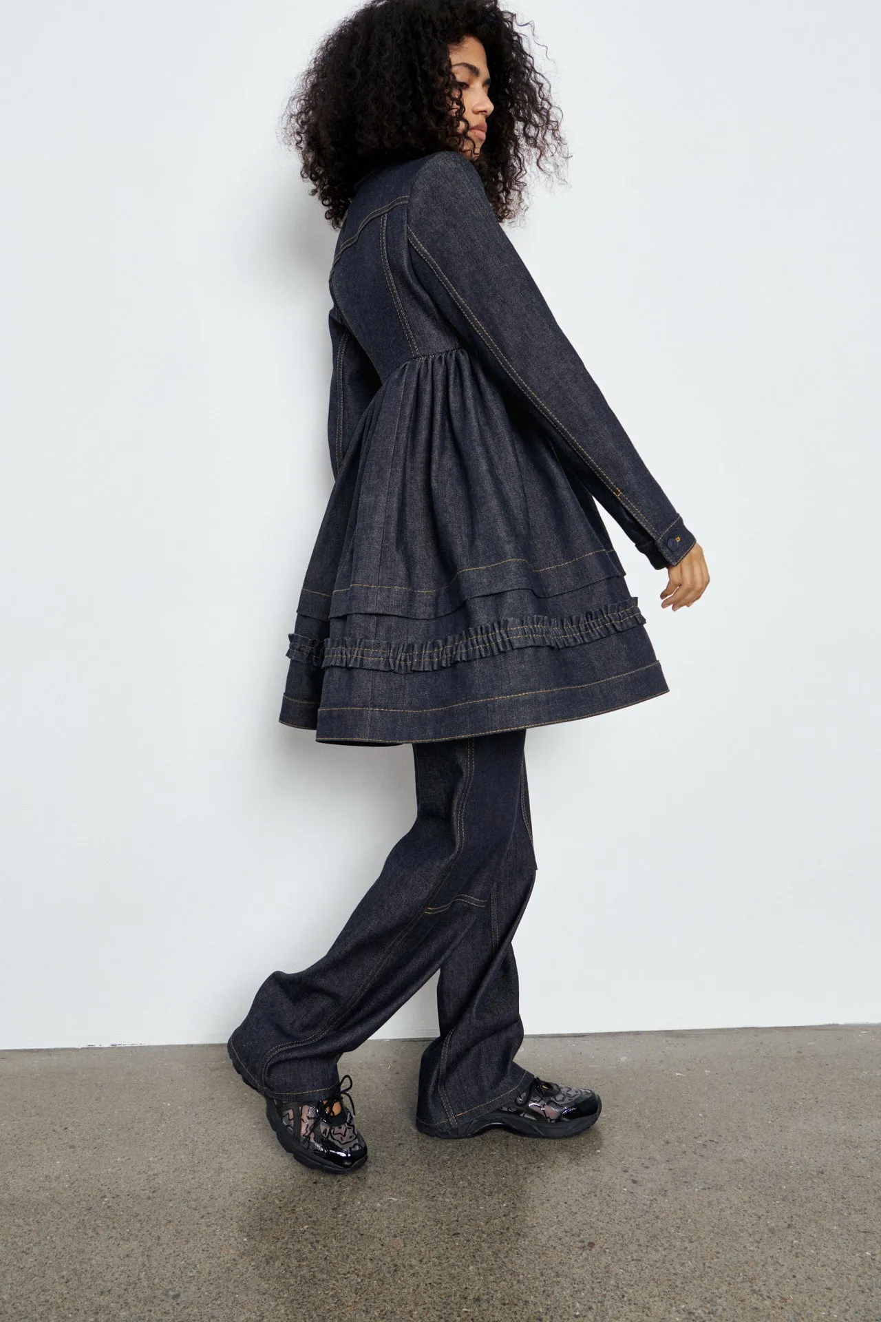 VERONA | DRESS BOWNESS DENIM BLUE GRAPHITE sold by Cecilie Bahnsen product image thumbnail 4