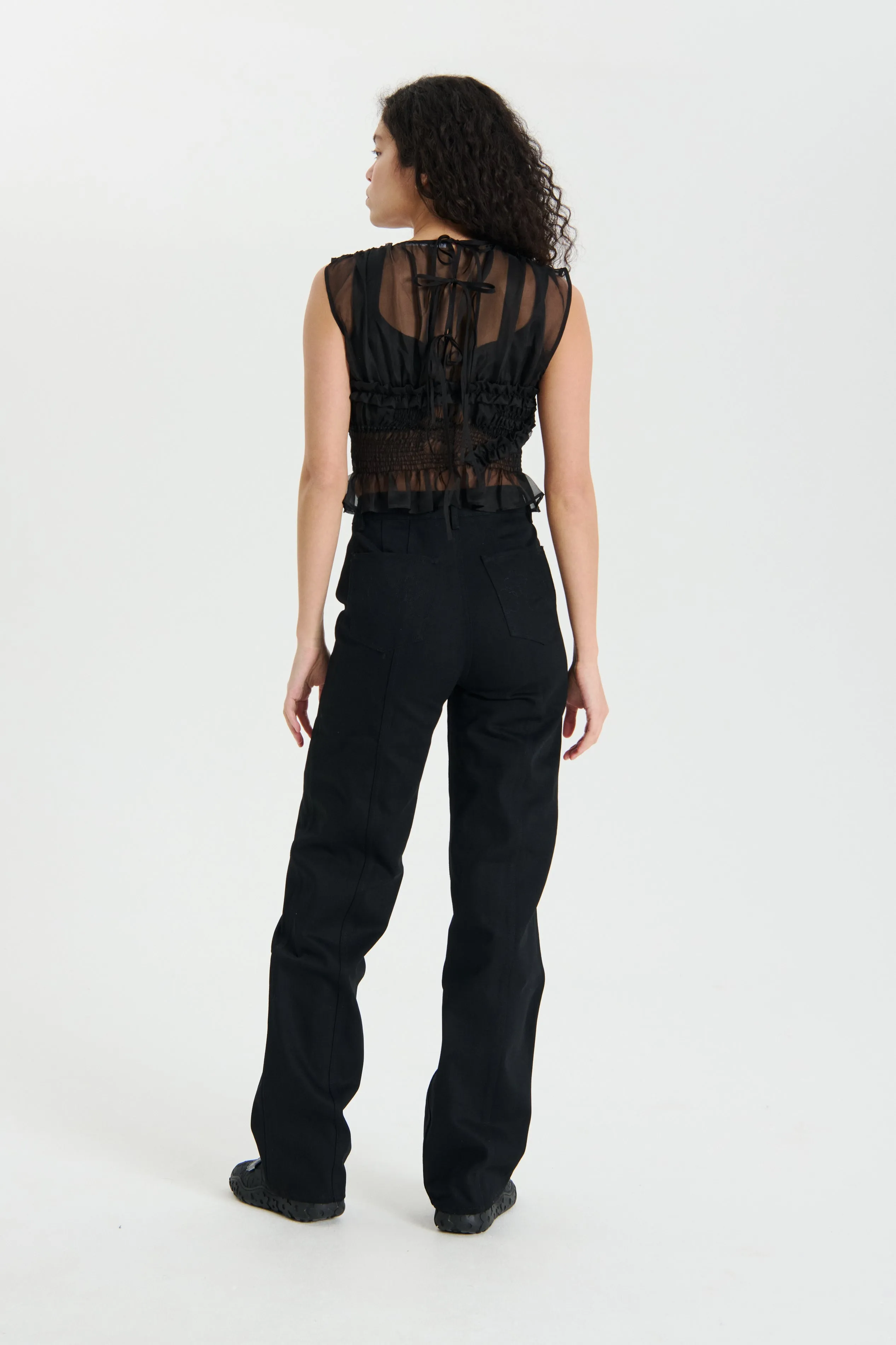 UPHI | TOP ORGANZA BLACK sold by Cecilie Bahnsen product image thumbnail 3