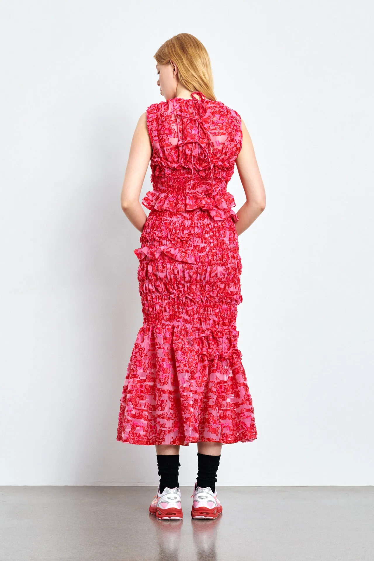 VIANCA | SKIRT YARROW FIL-COUPÉ MAGENTA / RED sold by Cecilie Bahnsen product image thumbnail 2