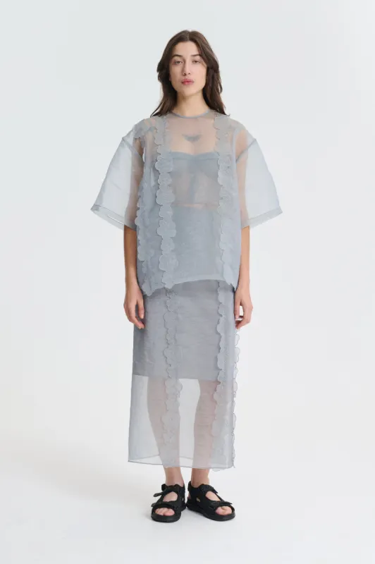 OLYMPIA | SKIRT LIQUID MYRTIA GREY made by Cecilie Bahnsen